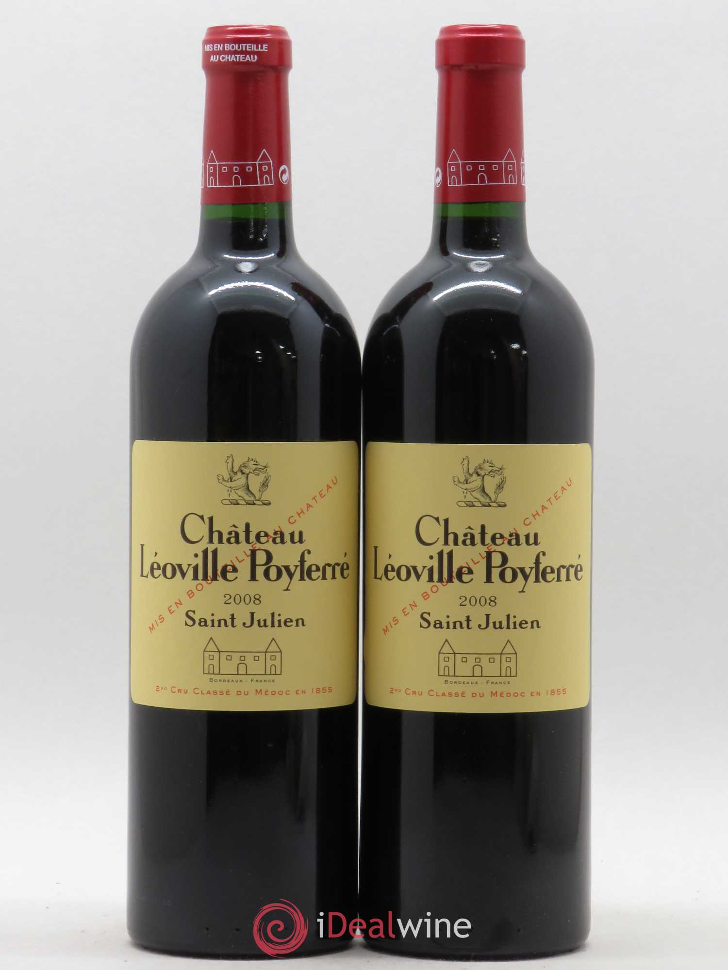 Château Léoville Poyferré 2ème Grand Cru Classé 2008 - Lot de 2 bouteilles - 0