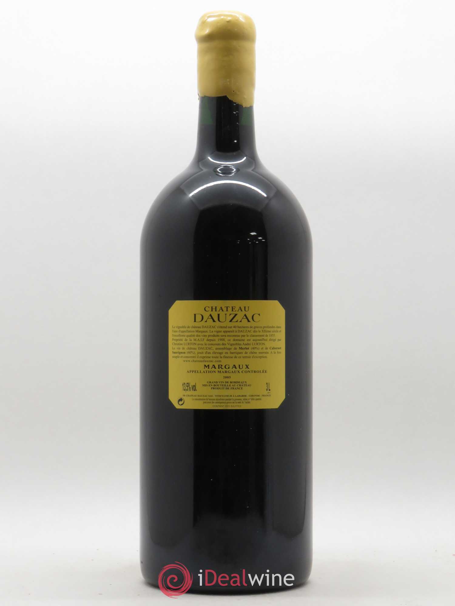 Château Dauzac 5ème Grand Cru Classé 2005 - Lot de 1 double magnum - 1