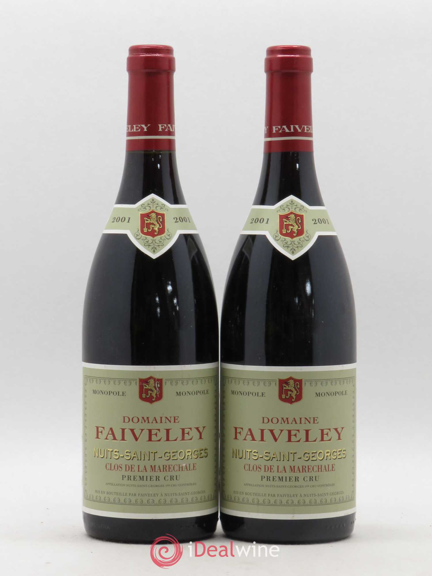 Nuits-Saint-Georges 1er Cru Clos de la Maréchale Faiveley 2001 - Posten von 2 Flaschen - 0