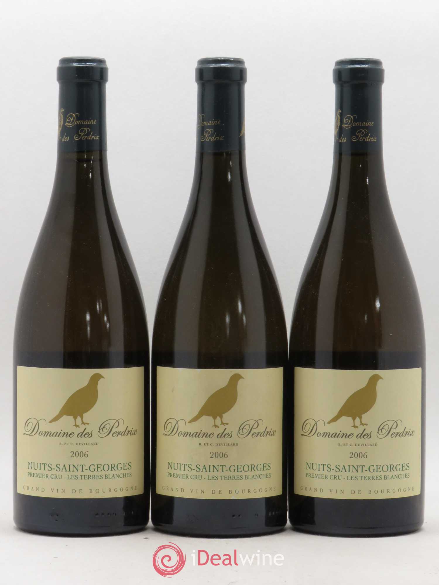 Nuits-Saint-Georges 1er Cru Les Terres Blanches Domaine des Perdrix 2006 - Posten von 3 Flaschen - 0