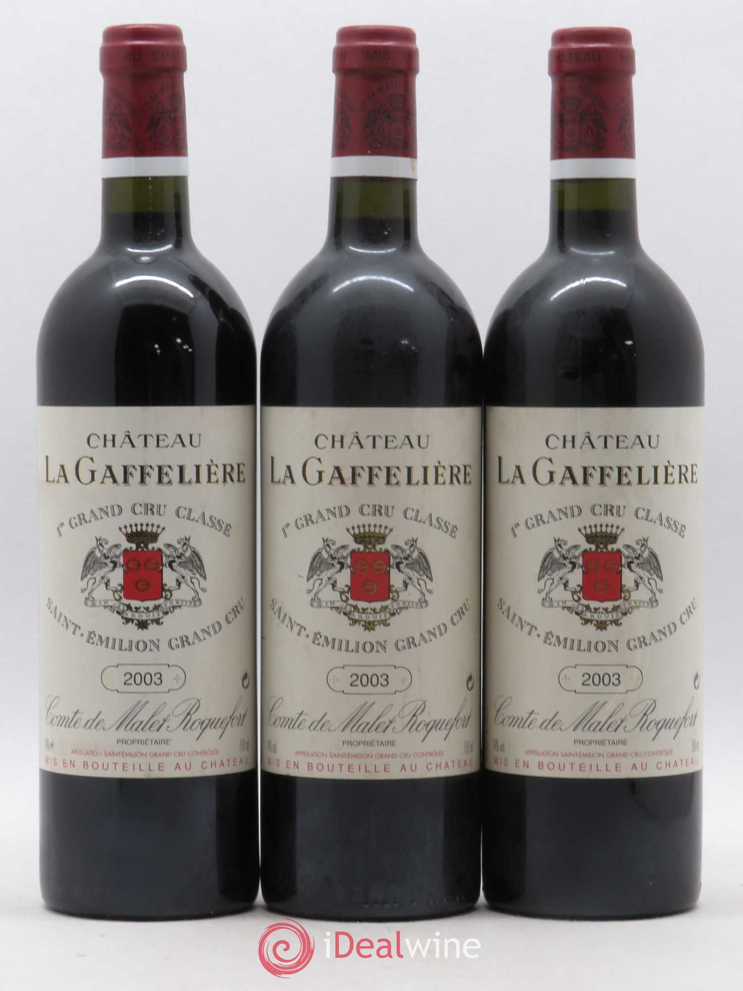 Château la Gaffelière 1er Grand Cru Classé B 2003 - Lot de 3 bouteilles - 0