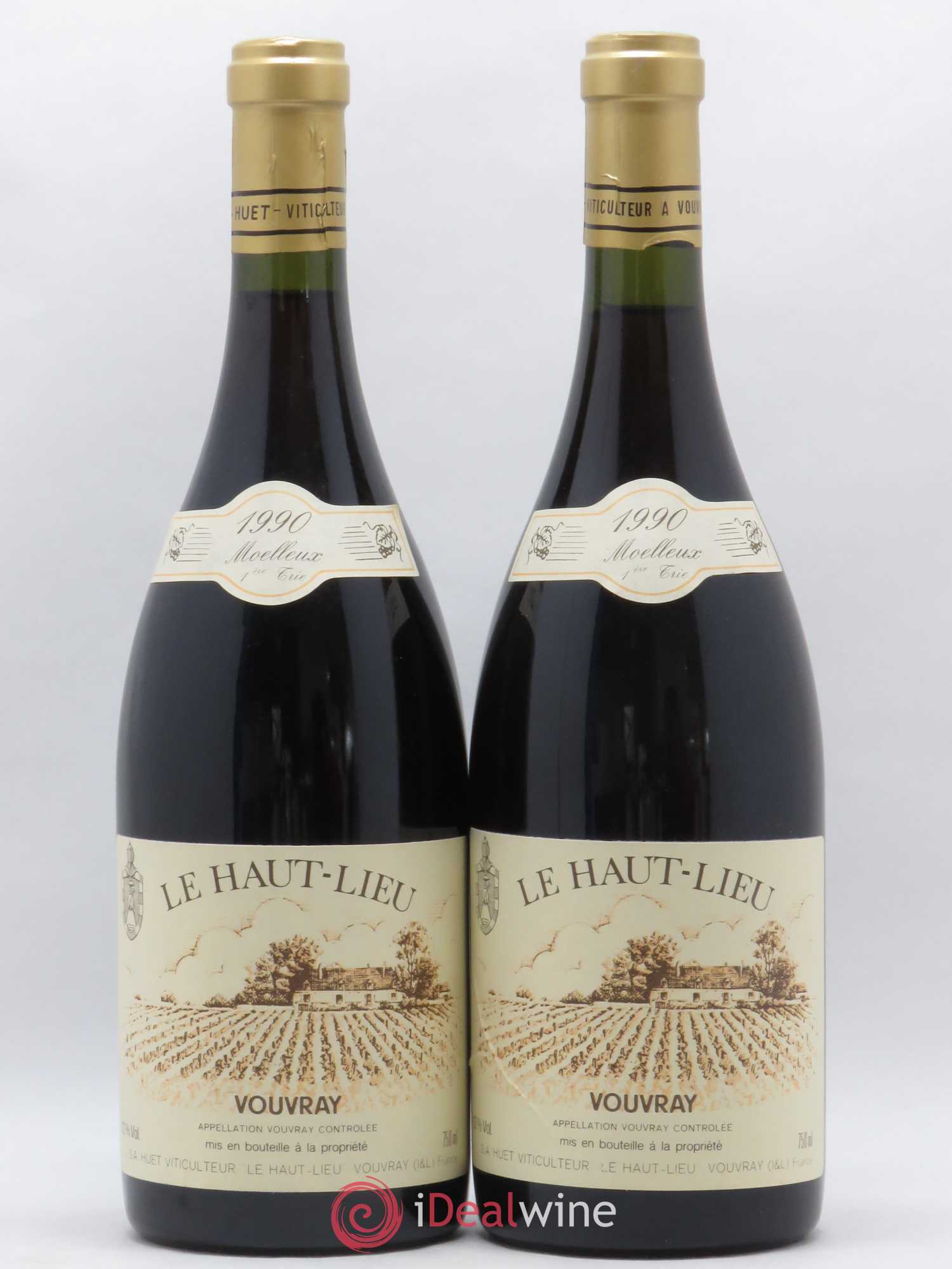 Vouvray Le Haut-Lieu Moelleux 1ère Trie Domaine Huet 1990 - Lotto di 2 bottiglie - 0