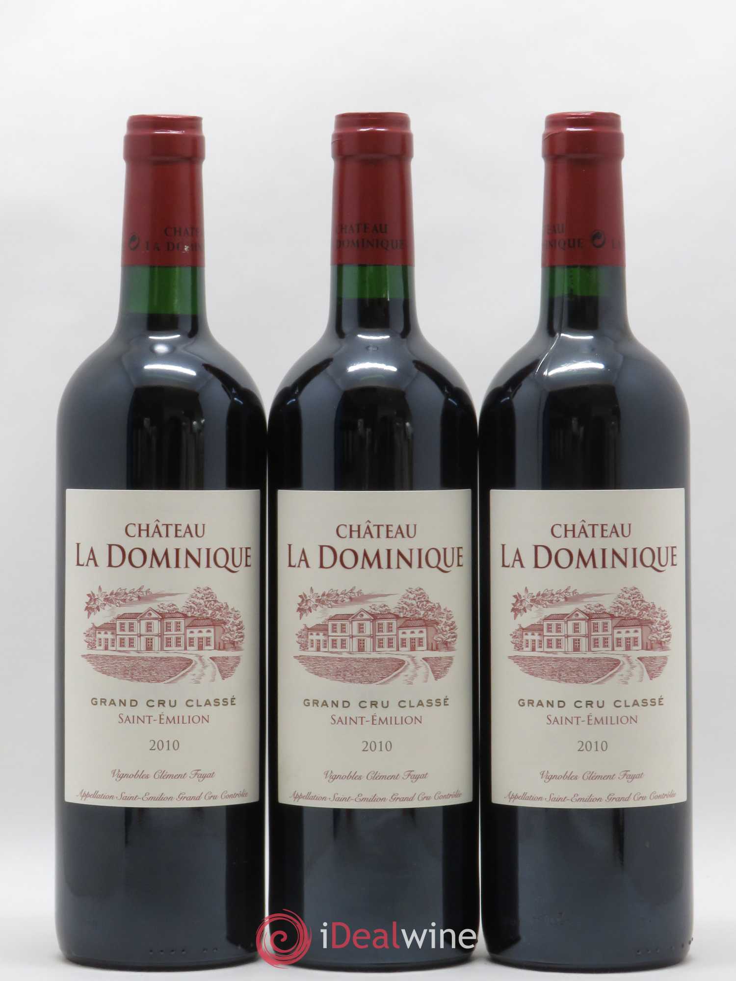 Château la Dominique Grand Cru Classé 2010 - Lot de 3 bouteilles - 0