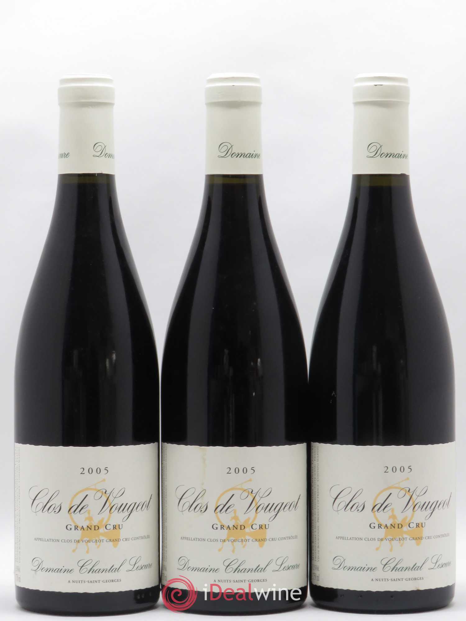 Clos de Vougeot Grand Cru Chantal Lescure 2005 - Lot de 3 bouteilles - 0