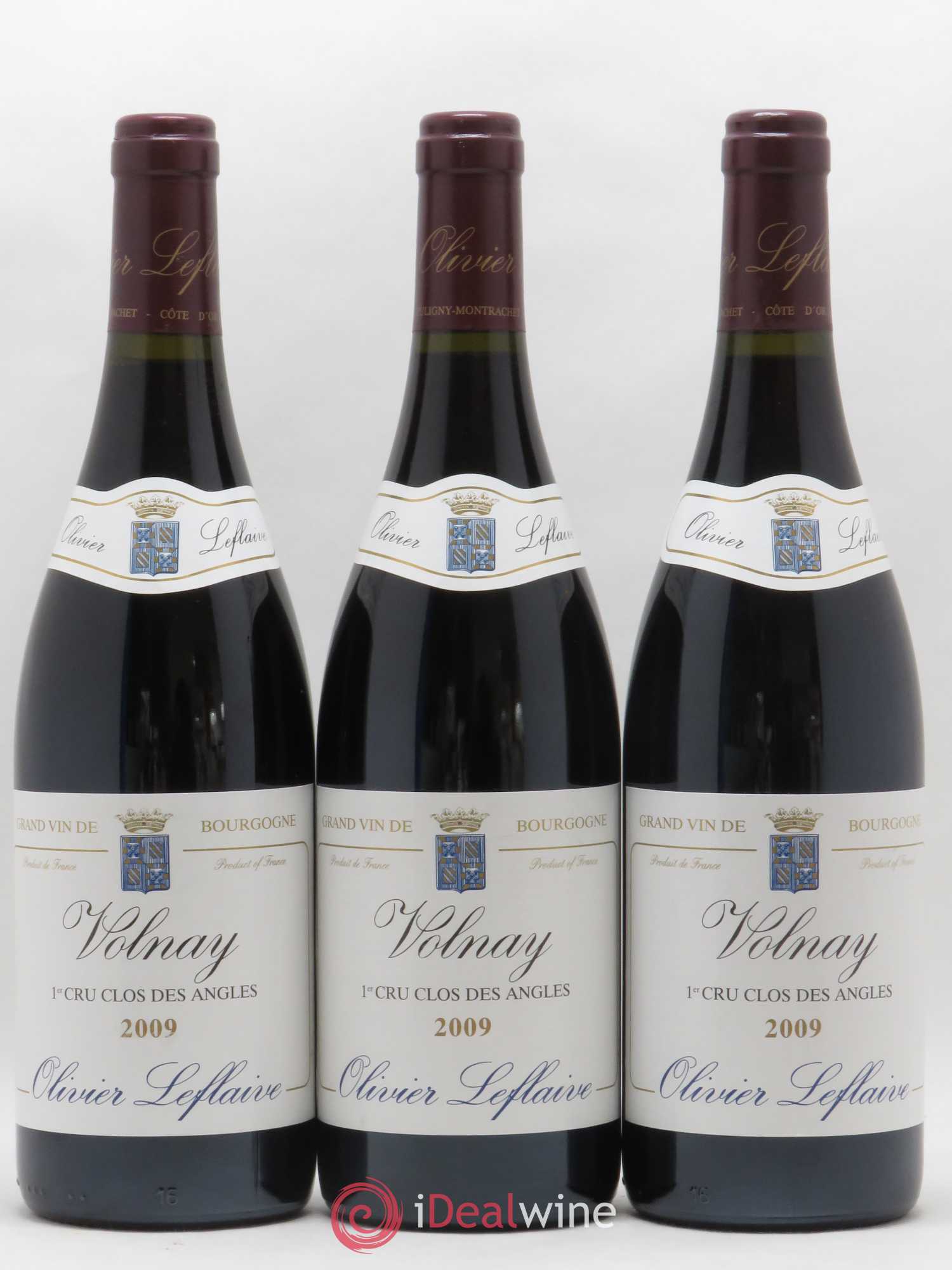 Volnay 1er Cru Clos des Angles Olivier Leflaive 2009 - Lot de 3 bouteilles - 0