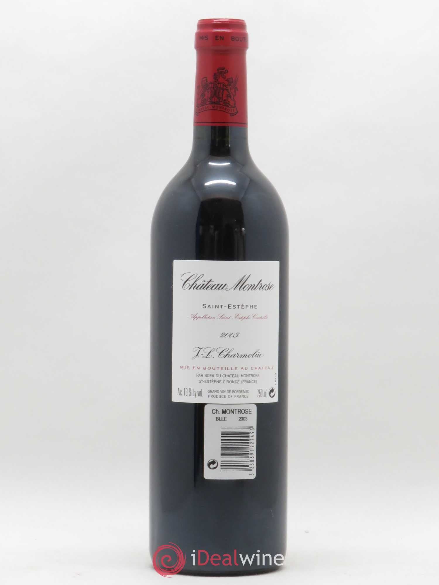 Château Montrose 2ème Grand Cru Classé 2003 - Lot de 1 bouteille - 1