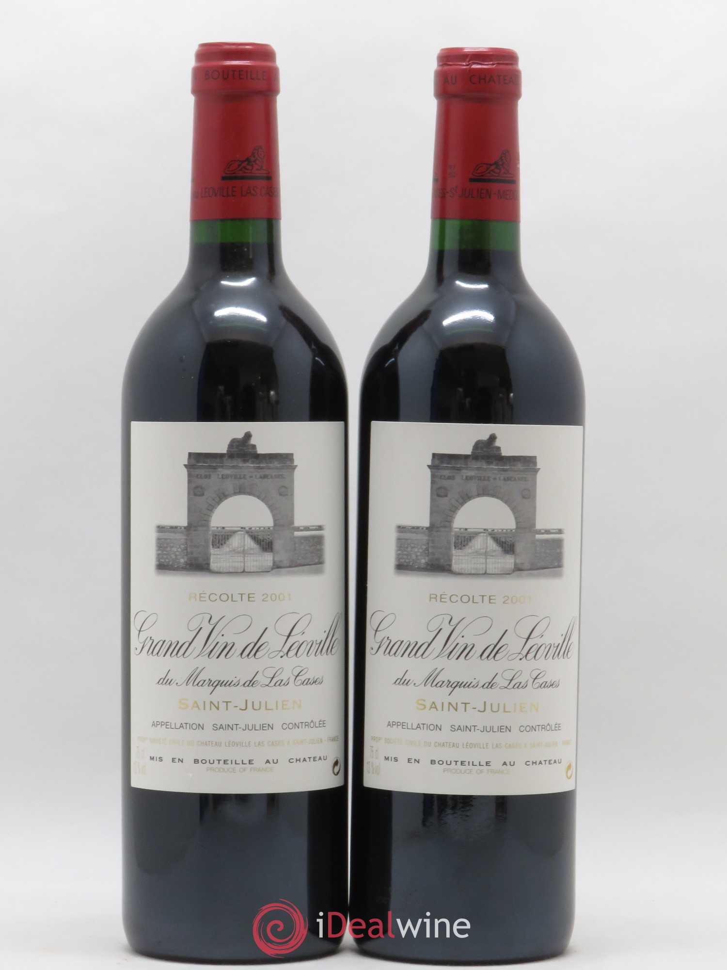 Château Léoville Las Cases 2ème Grand Cru Classé 2001 - Lot de 2 bouteilles - 0