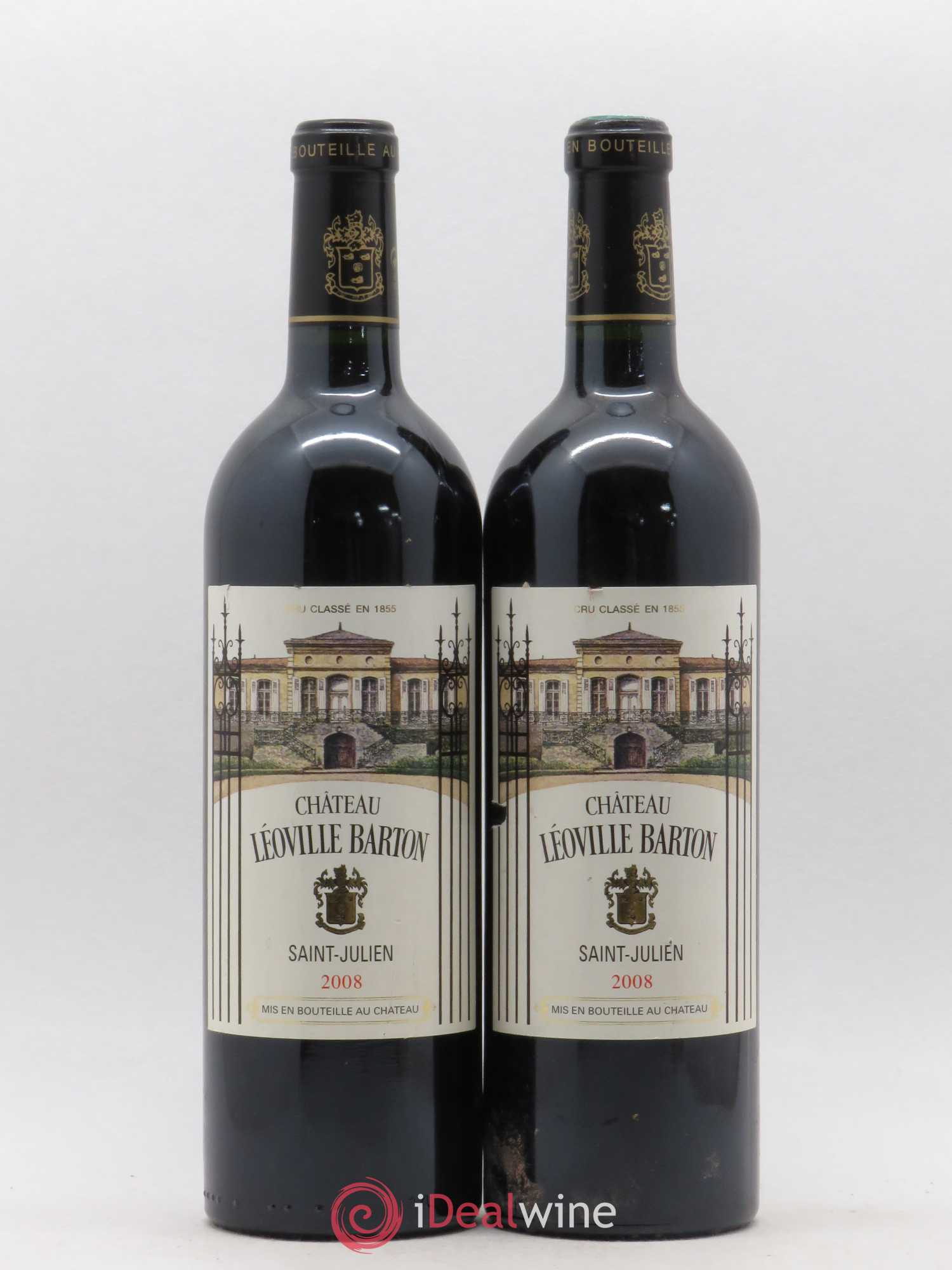 Château Léoville Barton 2ème Grand Cru Classé 2008 - Lot de 2 bouteilles - 0