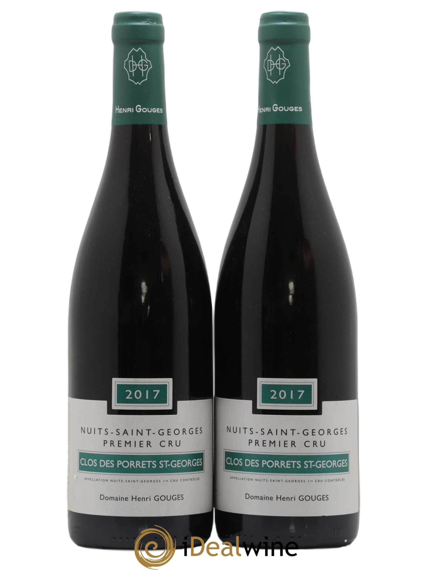 Nuits-Saint-Georges 1er Cru Clos des Porrets St Georges Henri Gouges 2017 - Lot of 2 bottles - 0