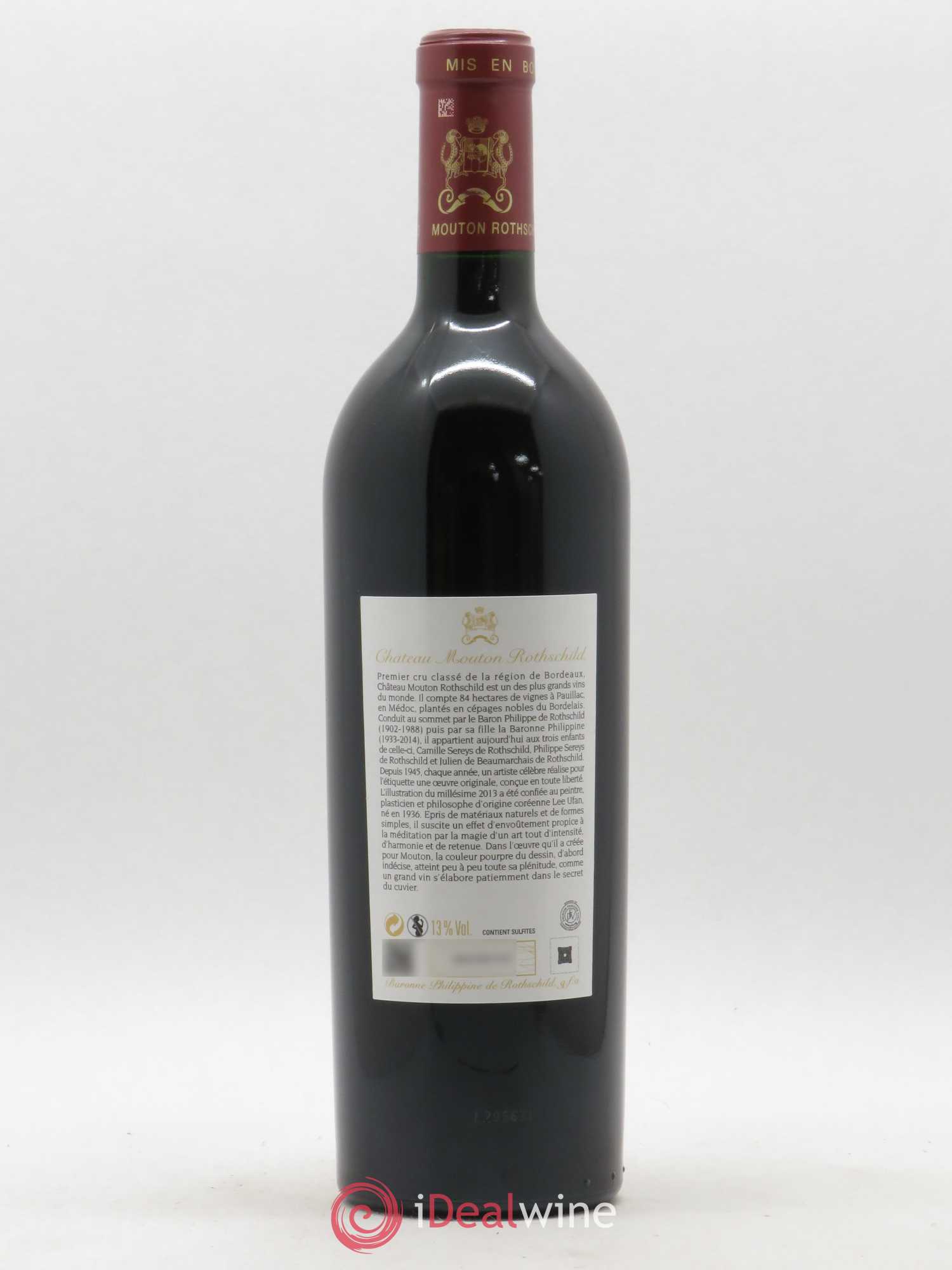 Château Mouton Rothschild 1er Grand Cru Classé 2013 - Lot de 1 bouteille - 1