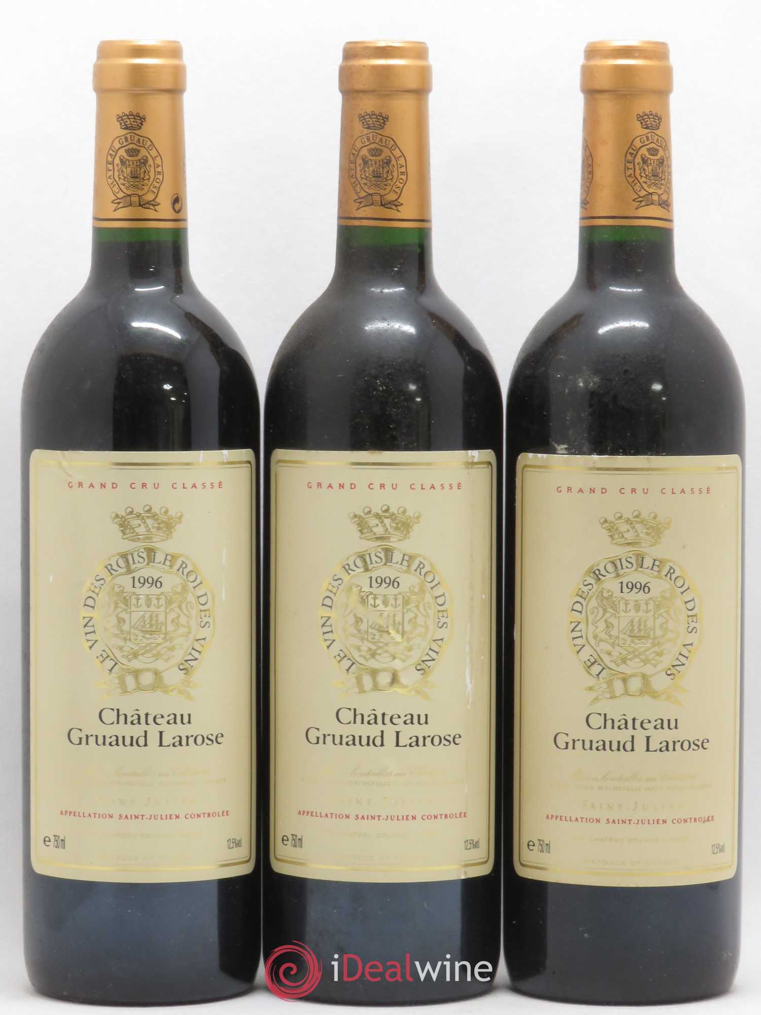 Château Gruaud Larose 2ème Grand Cru Classé 1996 - Lot de 3 bouteilles - 0