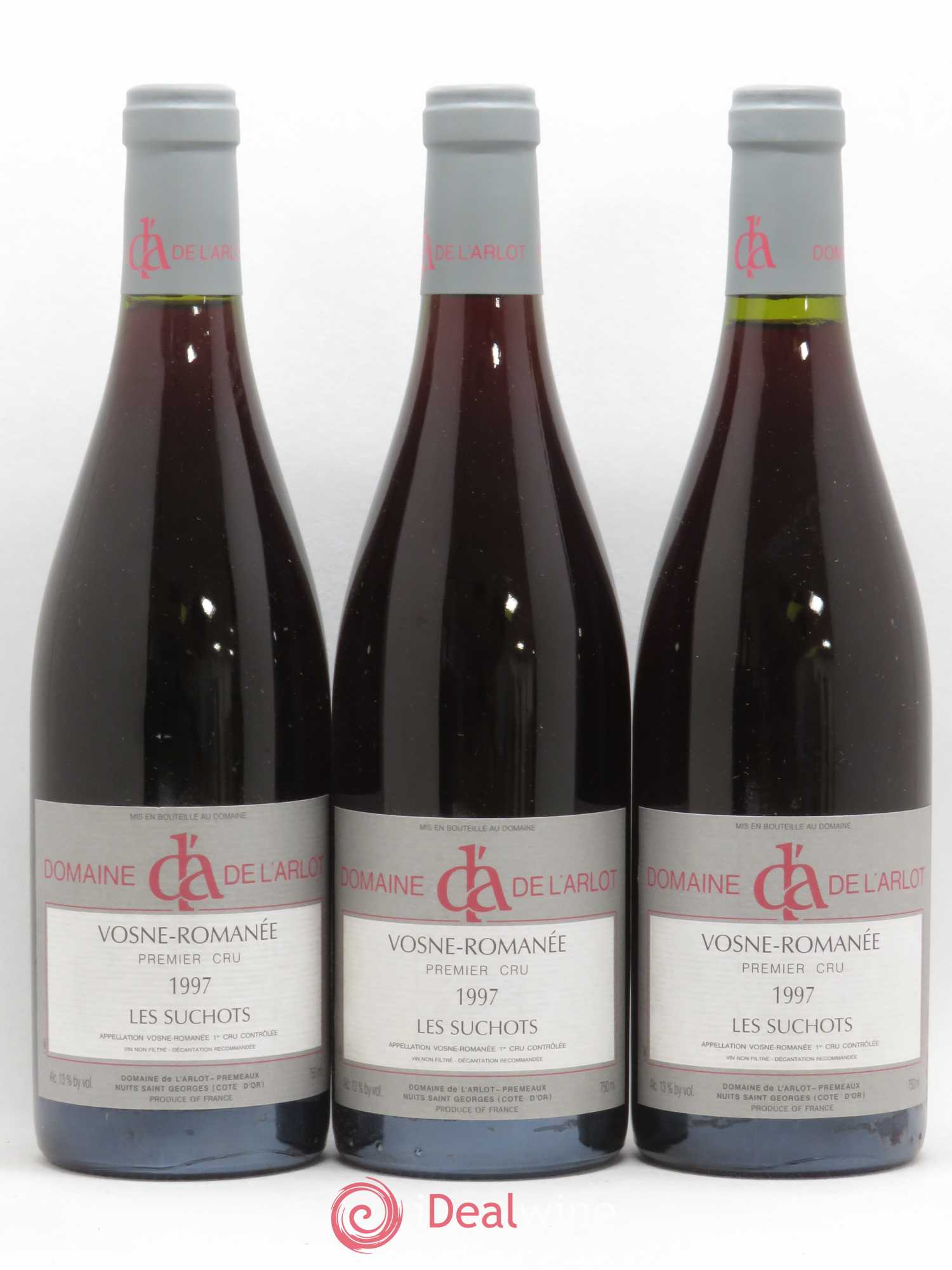 Vosne-Romanée 1er Cru Les Suchots Domaine de l'Arlot 1997 - Lot de 3 bouteilles - 0