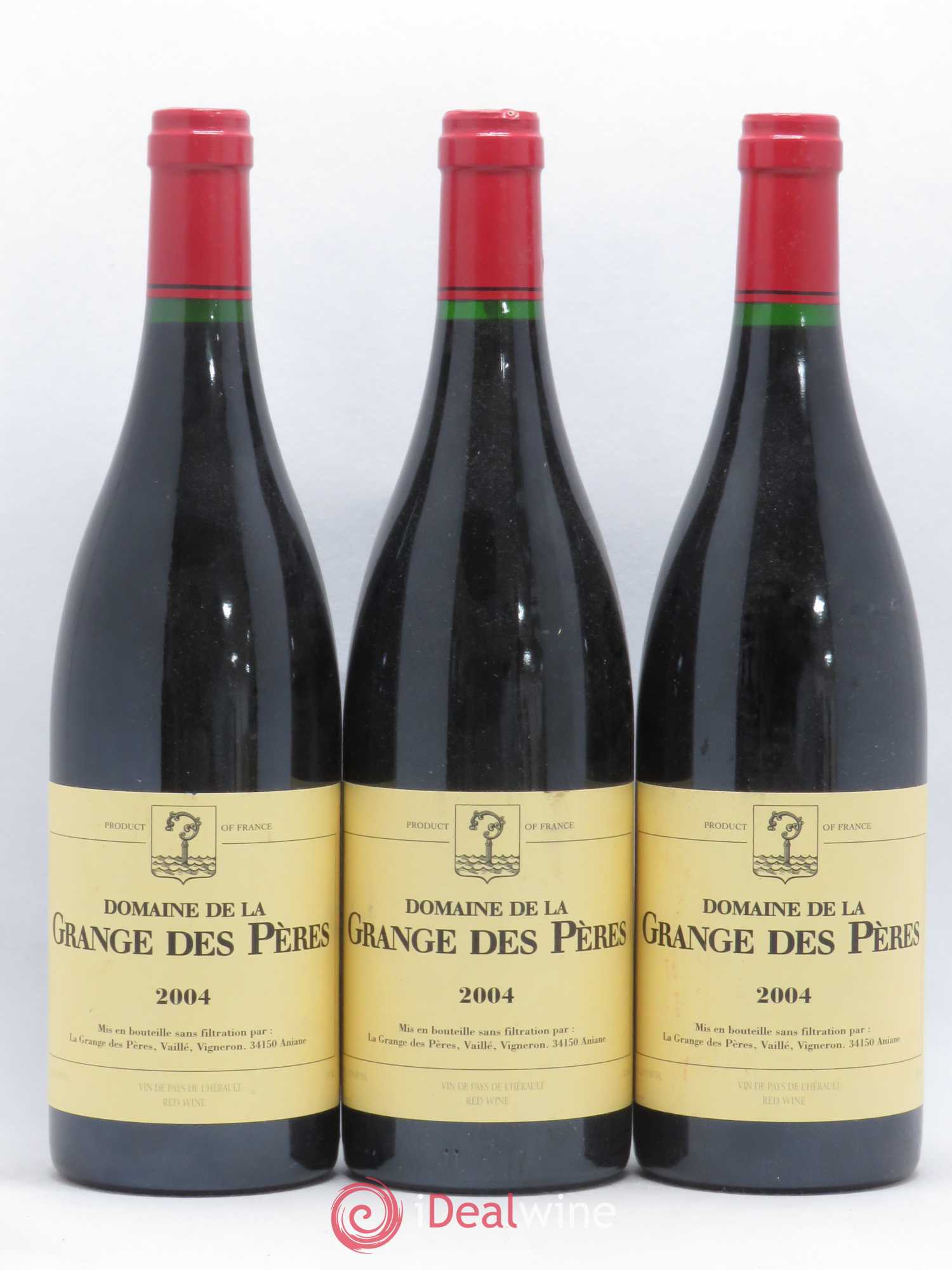 Pays d'Hérault Grange des Pères Laurent Vaillé 2004 - Lot de 3 bouteilles - 0