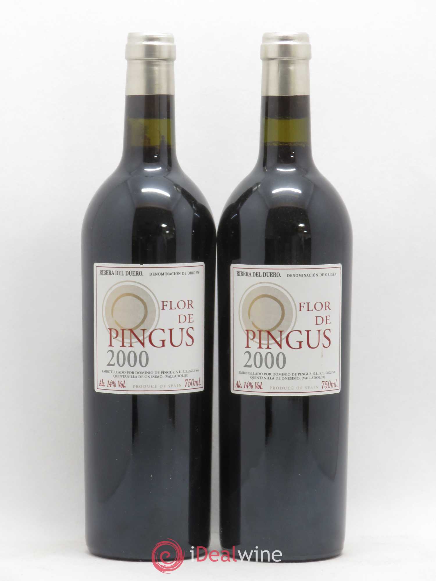 Ribera Del Duero Flor de Pingus Dominio de Pingus - Peter Sisseck 2000 - Lot de 2 bouteilles - 0