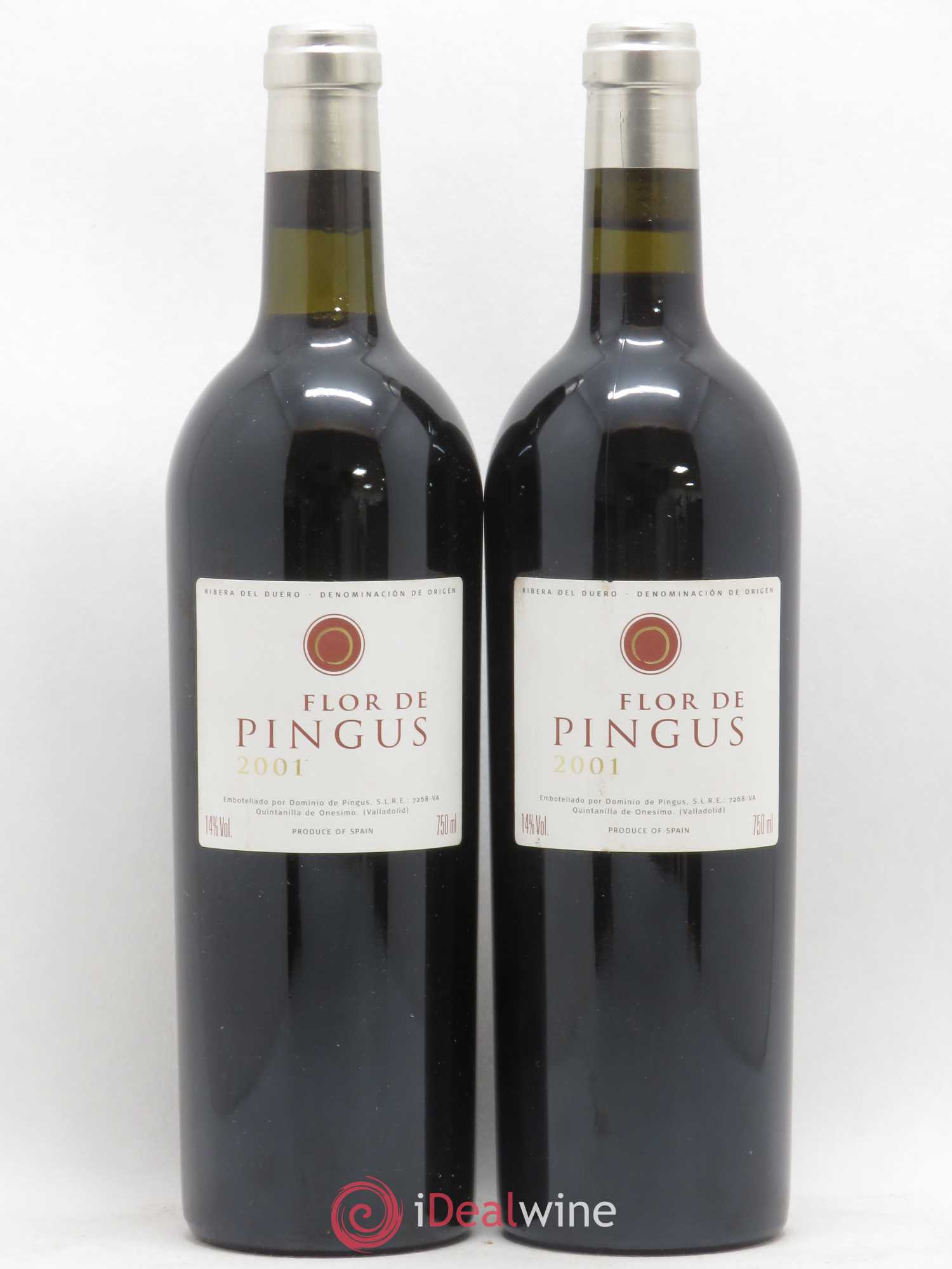 Ribera Del Duero Flor de Pingus Dominio de Pingus - Peter Sisseck 2001 - Lot de 2 bouteilles - 0