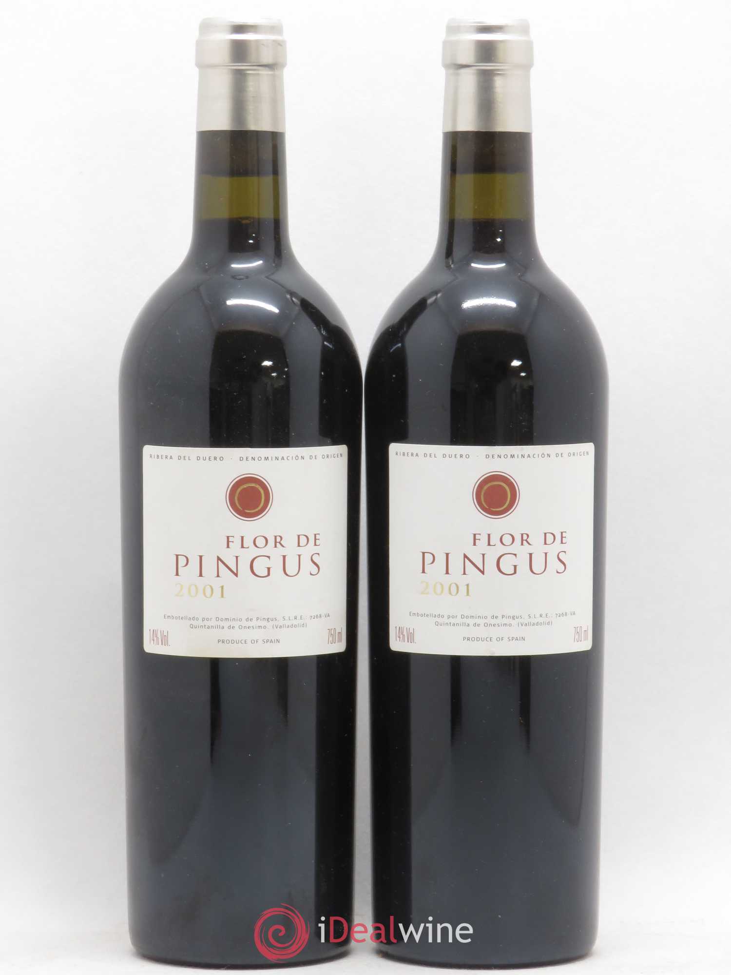 Ribera Del Duero Flor de Pingus Dominio de Pingus - Peter Sisseck 2001 - Lot de 2 bouteilles - 0
