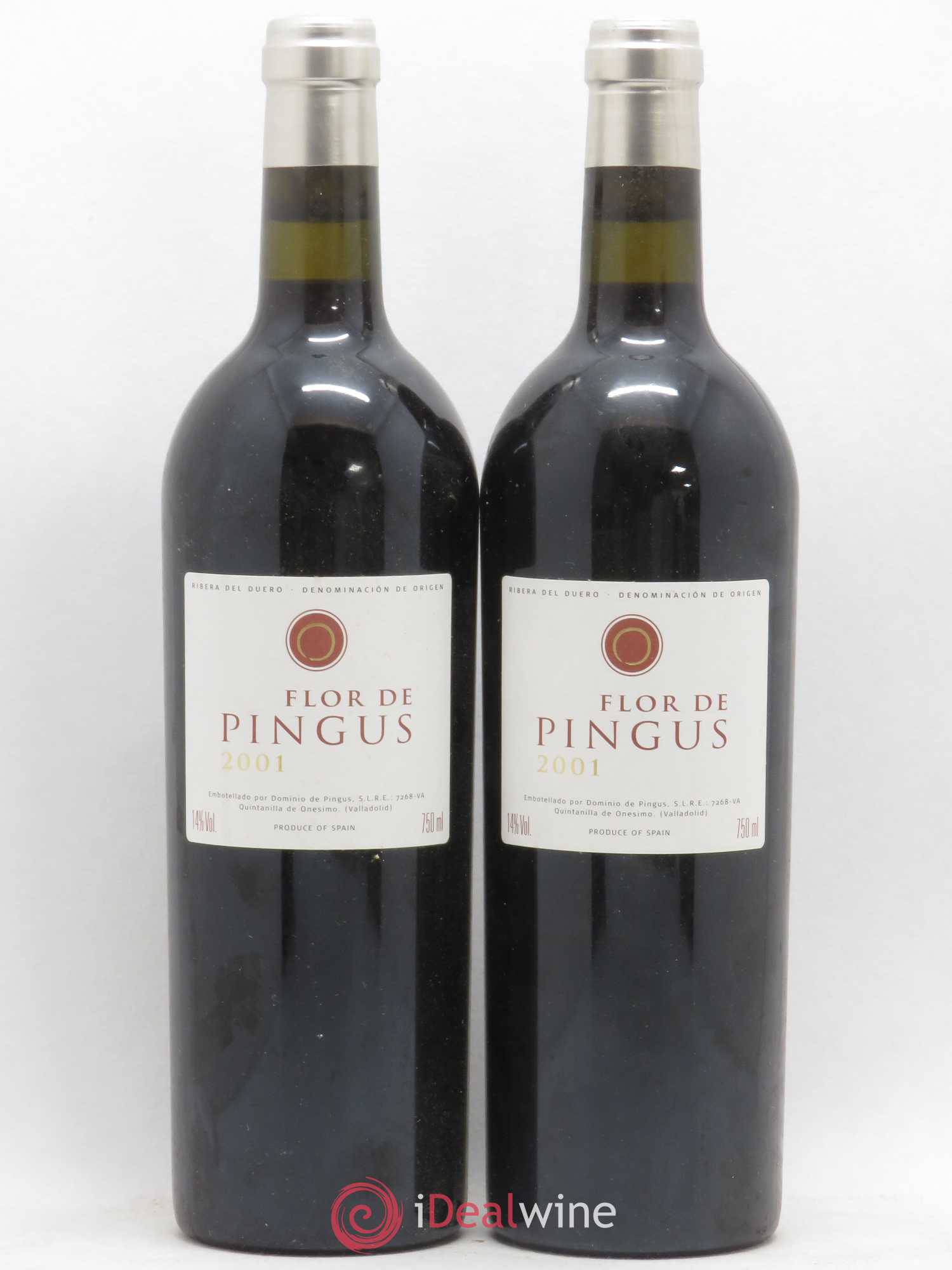 Ribera Del Duero Flor de Pingus Dominio de Pingus - Peter Sisseck 2001 - Lot de 2 bouteilles - 0