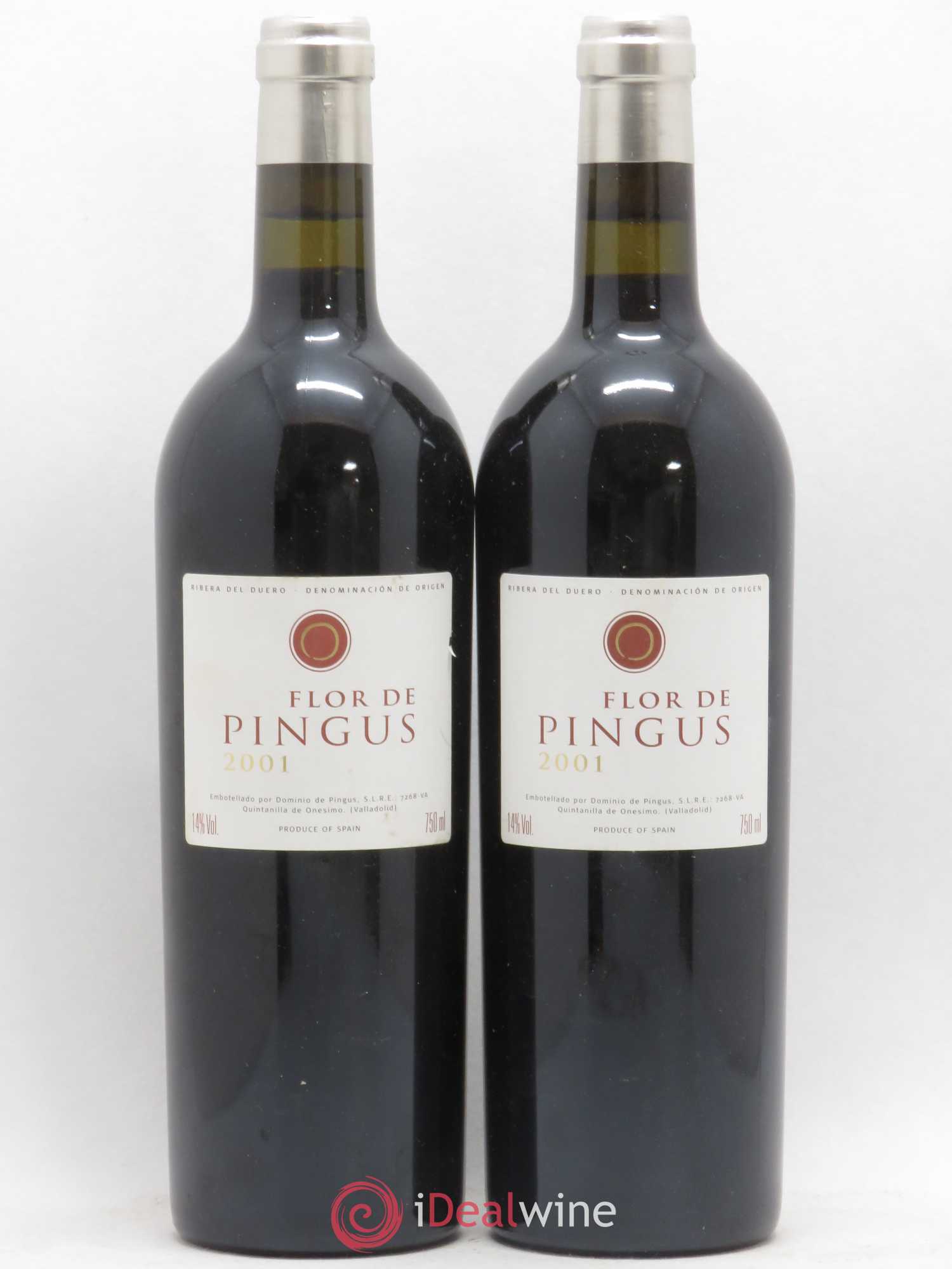 Ribera Del Duero Flor de Pingus Dominio de Pingus - Peter Sisseck 2001 - Lot de 2 bouteilles - 0