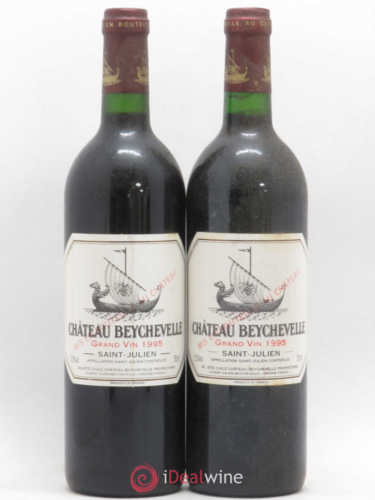 Château Beychevelle 4ème Grand Cru Classé 1995 - Lot de 2 bouteilles - 0