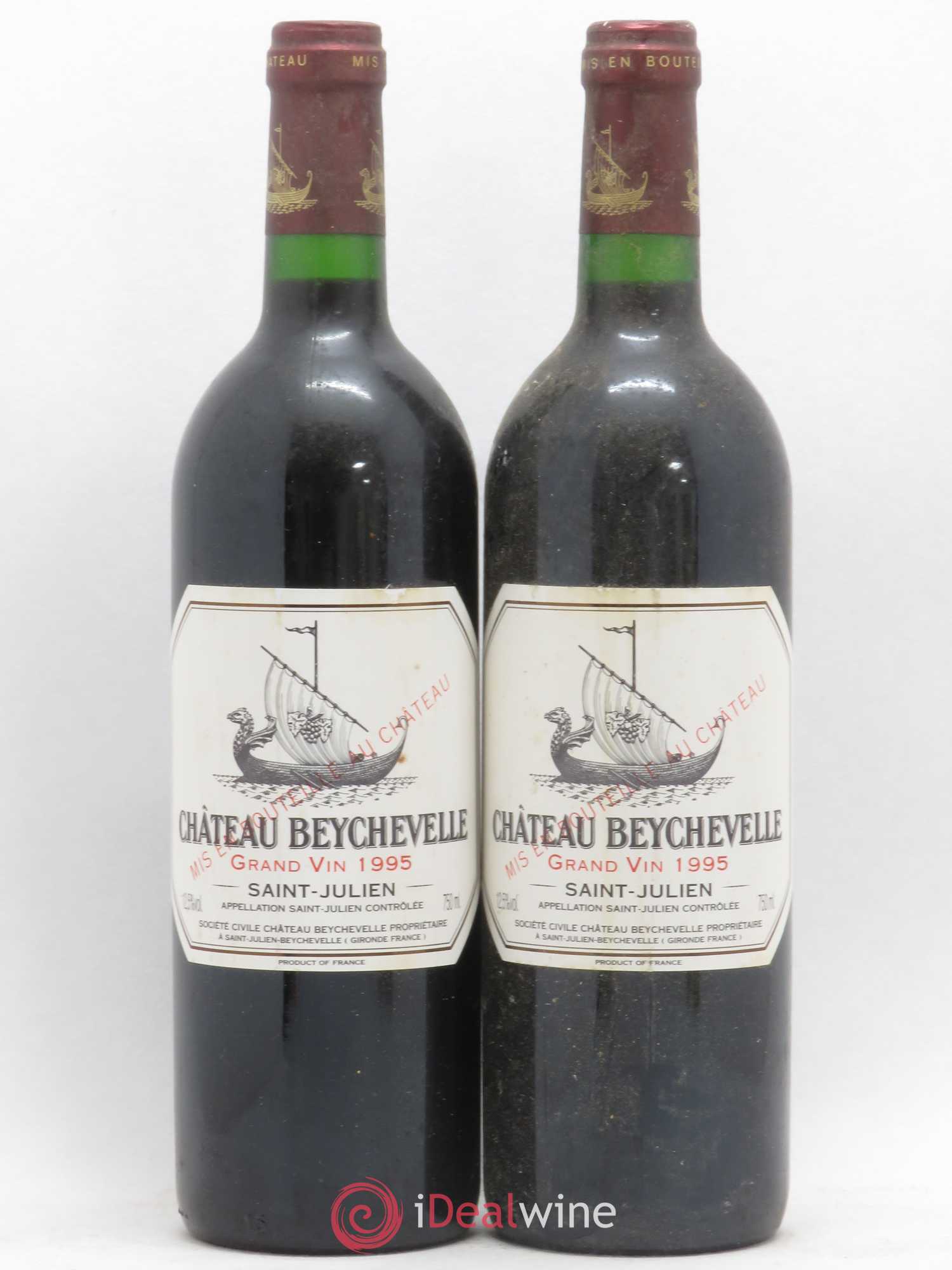 Château Beychevelle 4ème Grand Cru Classé 1995 - Lot de 2 bouteilles - 0
