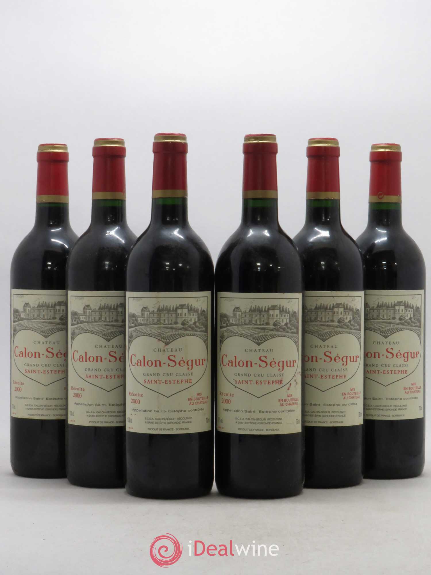 Château Calon Ségur 3ème Grand Cru Classé 2000 - Lot de 6 bouteilles - 0