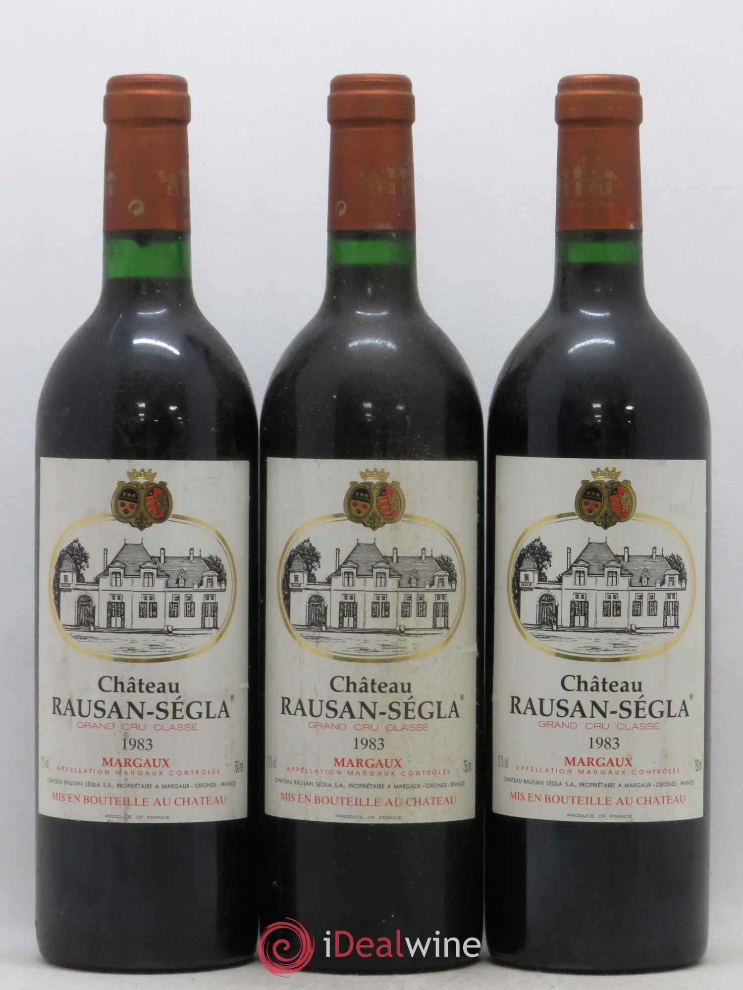 Château Rauzan Ségla Grand Cru Classé 1983 - Lot de 3 bouteilles - 0