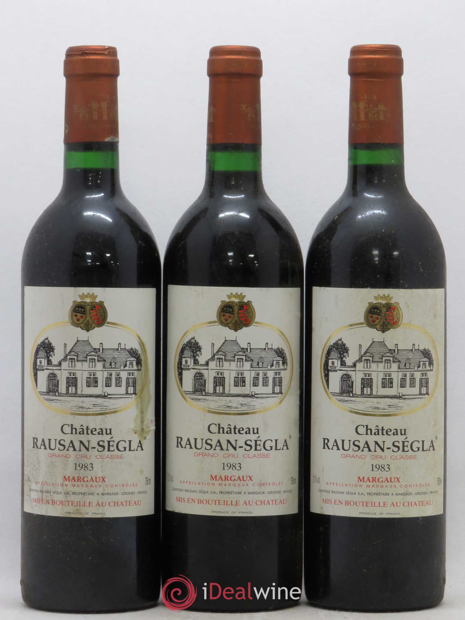 Château Rauzan Ségla Grand Cru Classé 1983 - Lot de 3 bouteilles - 0