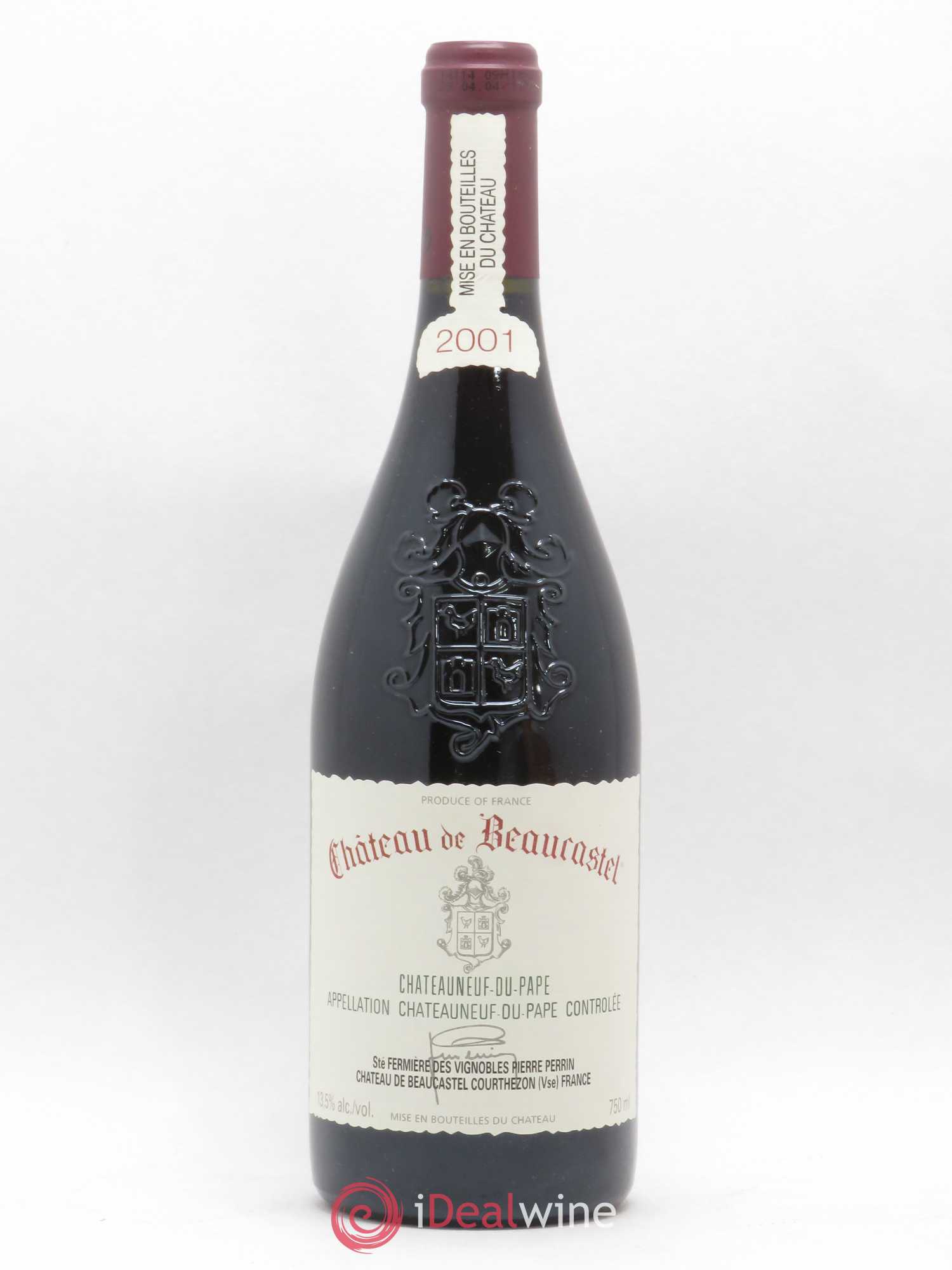 Châteauneuf-du-Pape Château de Beaucastel Famille Perrin 2001 - Lot de 1 bouteille - 0