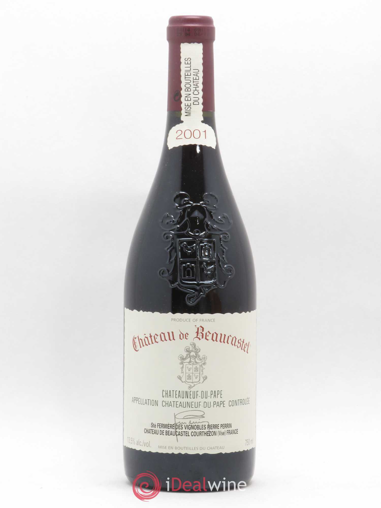 Châteauneuf-du-Pape Château de Beaucastel Famille Perrin 2001 - Lot de 1 bouteille - 0