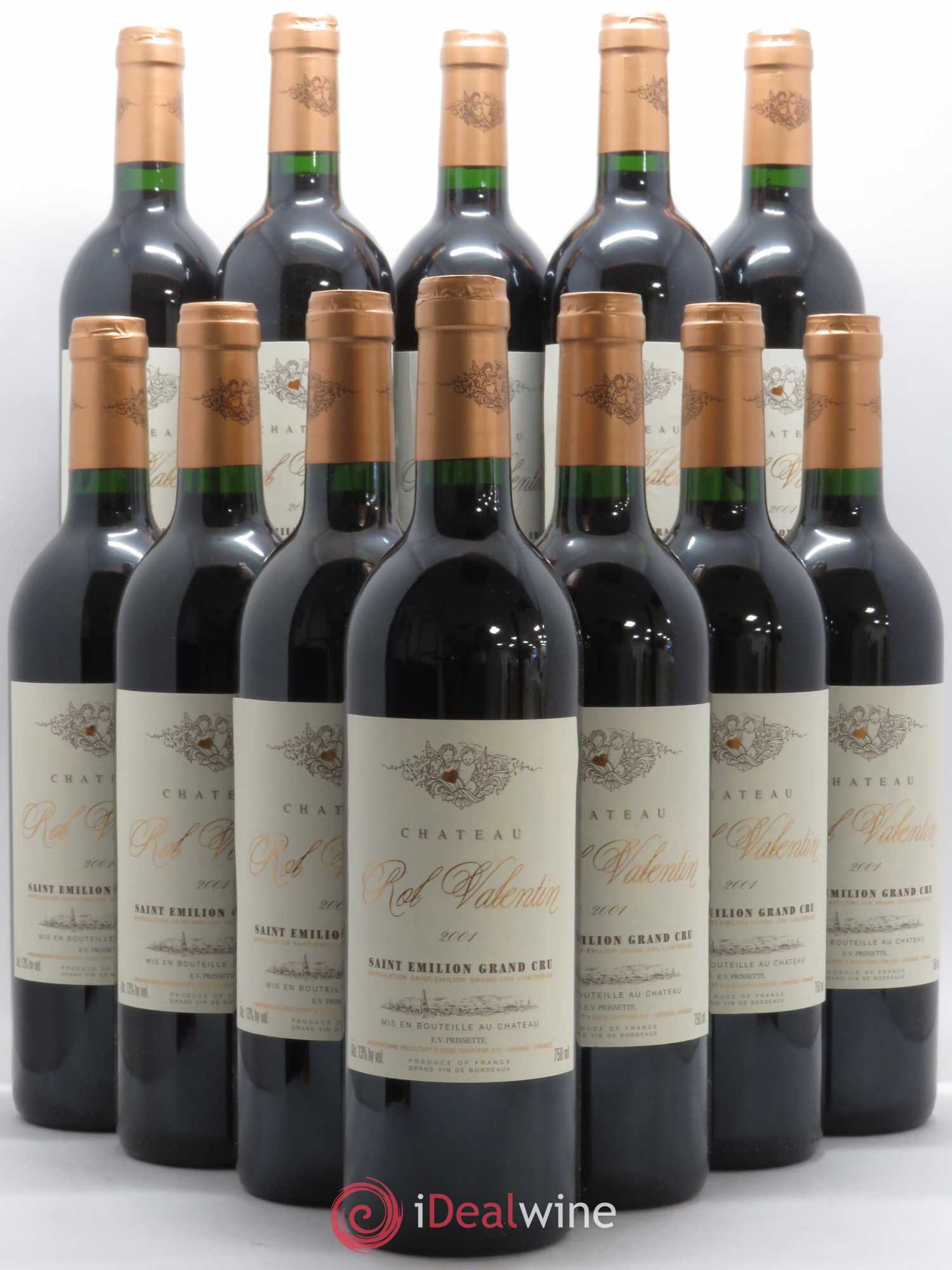 Château Rol Valentin Grand Cru Classé 2001 - Lot de 12 bouteilles - 0