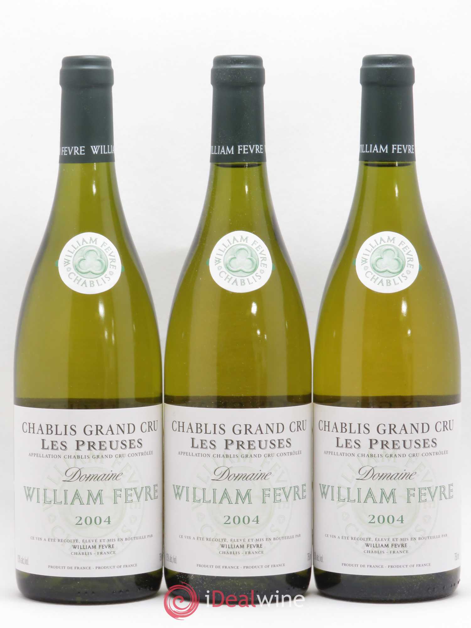 Chablis Grand Cru les Preuses William Fèvre 2004 - Lot de 3 bouteilles - 0