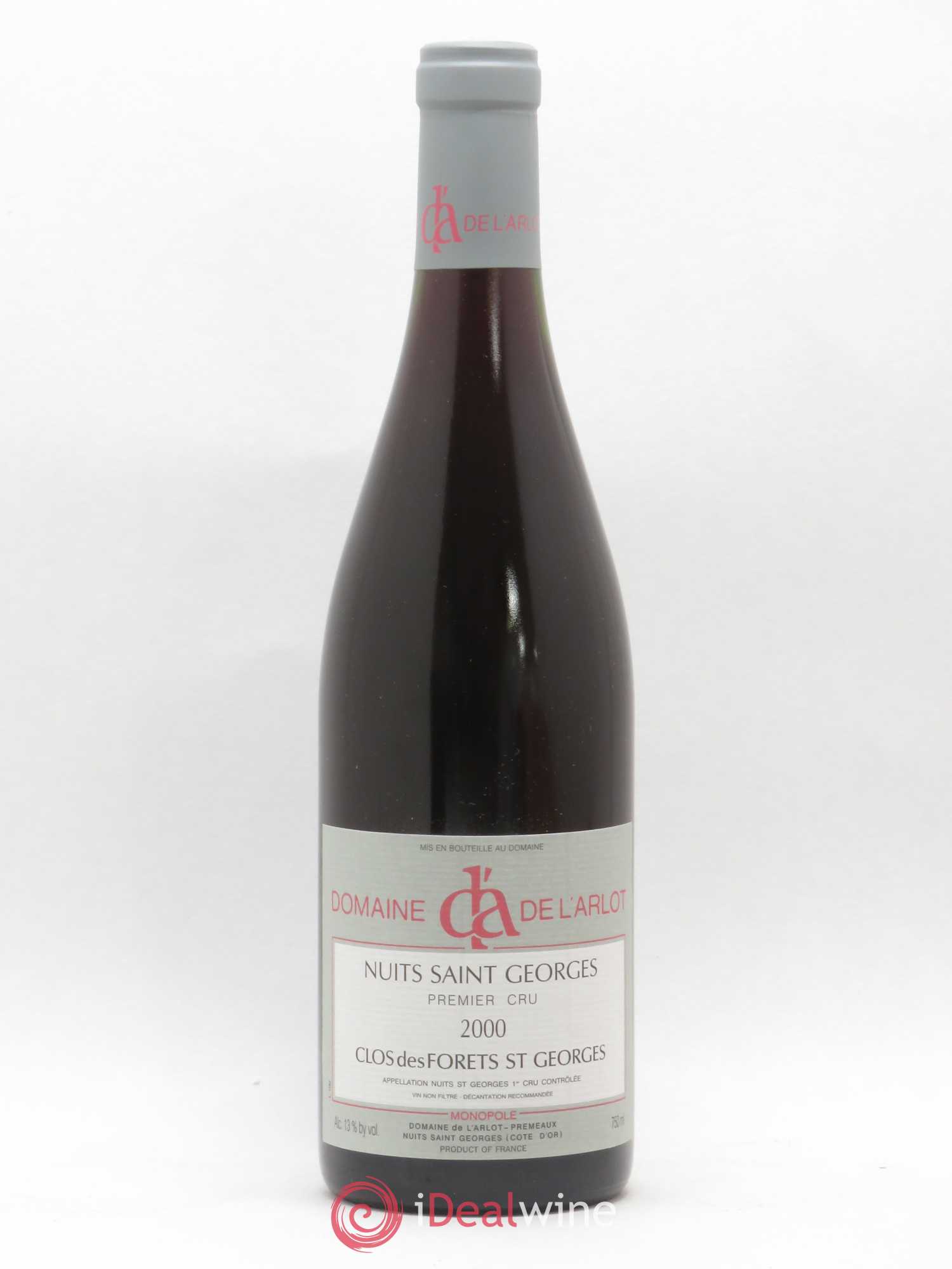 Nuits-Saint-Georges 1er Cru Clos des Forêts Saint-Georges Domaine de l'Arlot 2000 - Lot de 1 bouteille - 0