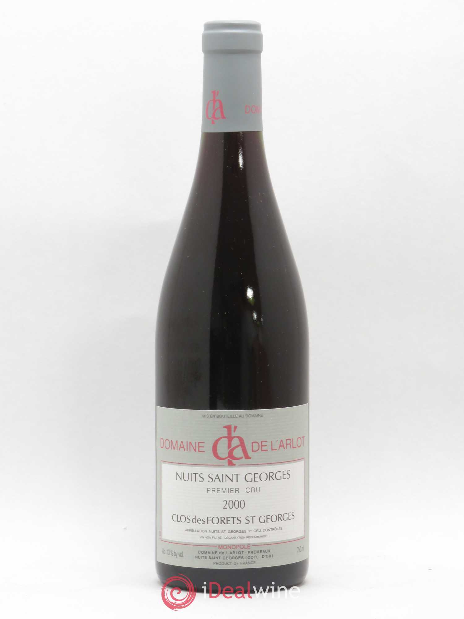 Nuits-Saint-Georges 1er Cru Clos des Forêts Saint-Georges Domaine de l'Arlot 2000 - Lot de 1 bouteille - 0