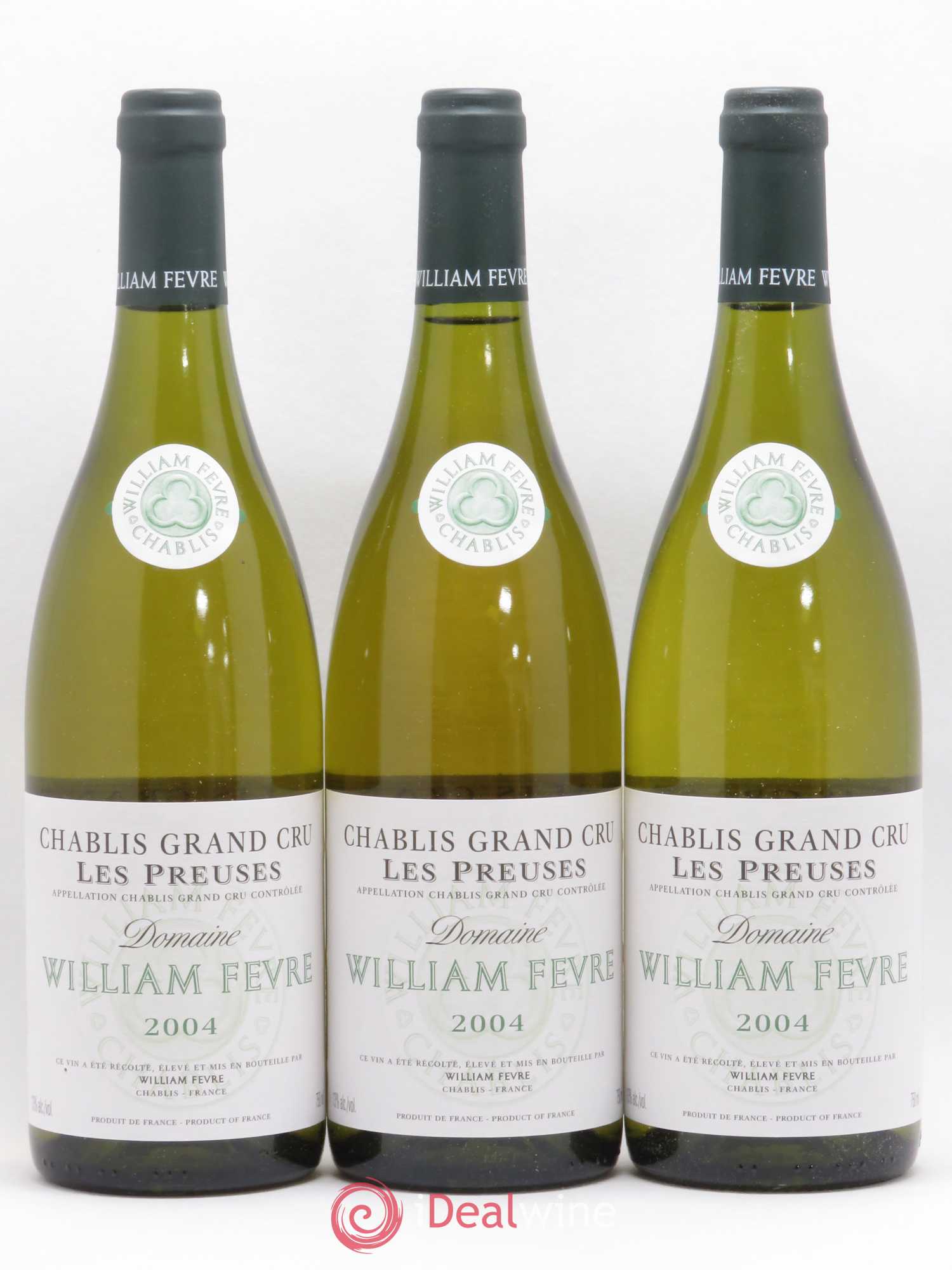 Chablis Grand Cru les Preuses William Fèvre 2004 - Lot de 3 bouteilles - 0