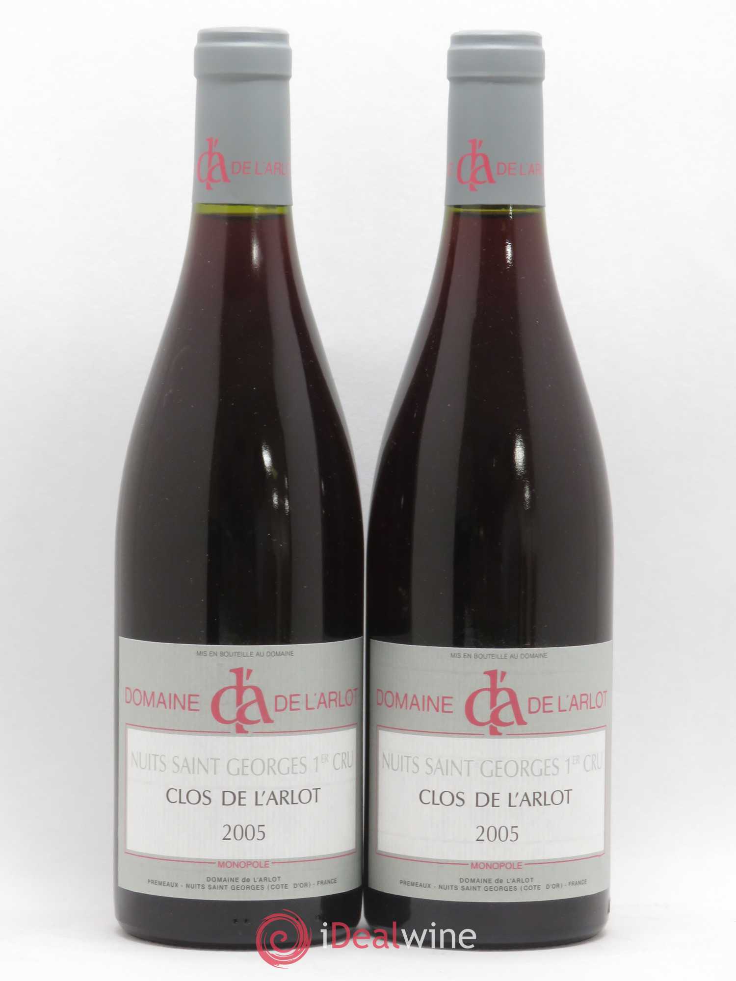 Nuits-Saint-Georges 1er Cru Clos de l'Arlot Domaine de l'Arlot 2005 - Lot de 2 bouteilles - 0