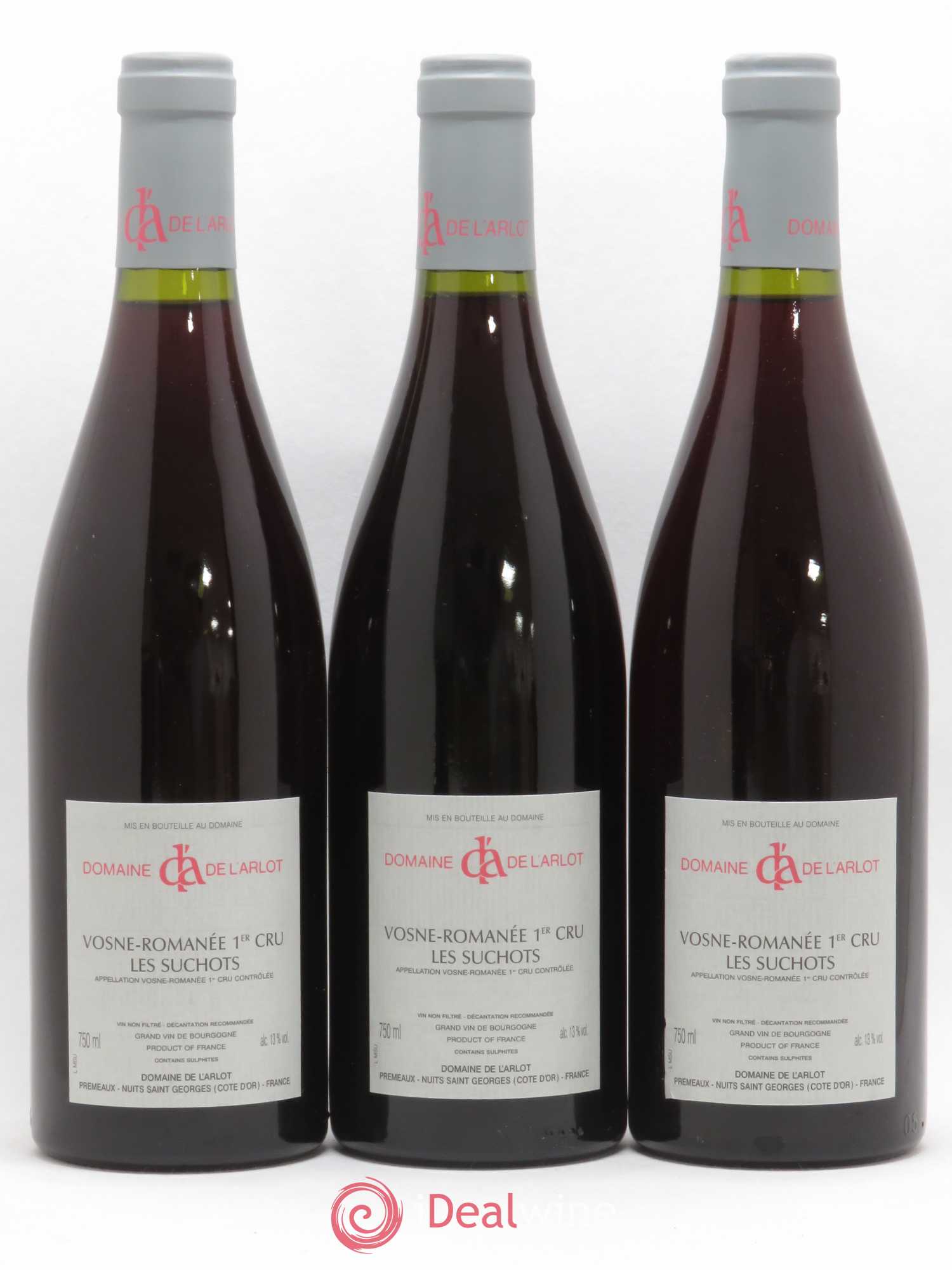 Vosne-Romanée 1er Cru Les Suchots Domaine de l'Arlot 2004 - Lot de 3 bouteilles - 1