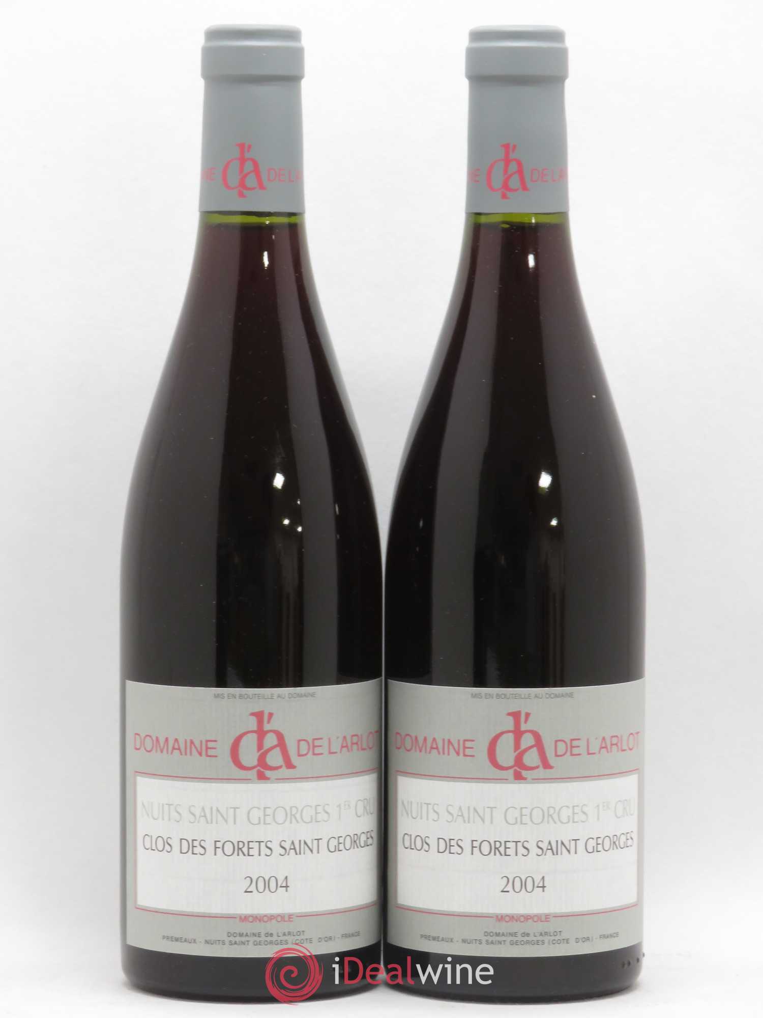 Nuits-Saint-Georges 1er Cru Clos des Forêts Saint-Georges Domaine de l'Arlot 2004 - Lot de 2 bouteilles - 0