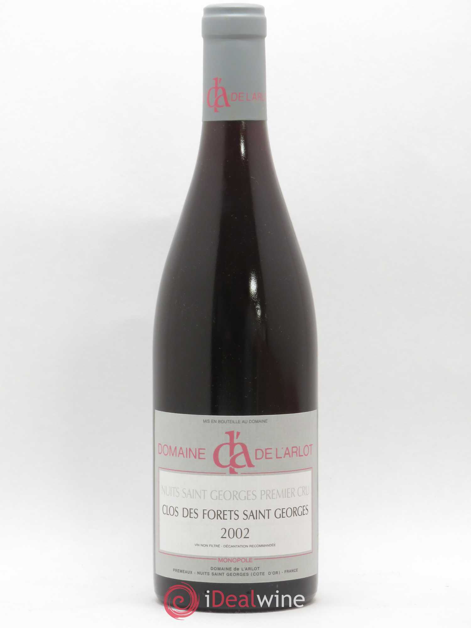 Nuits-Saint-Georges 1er Cru Clos des Forêts Saint-Georges Domaine de l'Arlot 2002 - Lot de 1 bouteille - 0