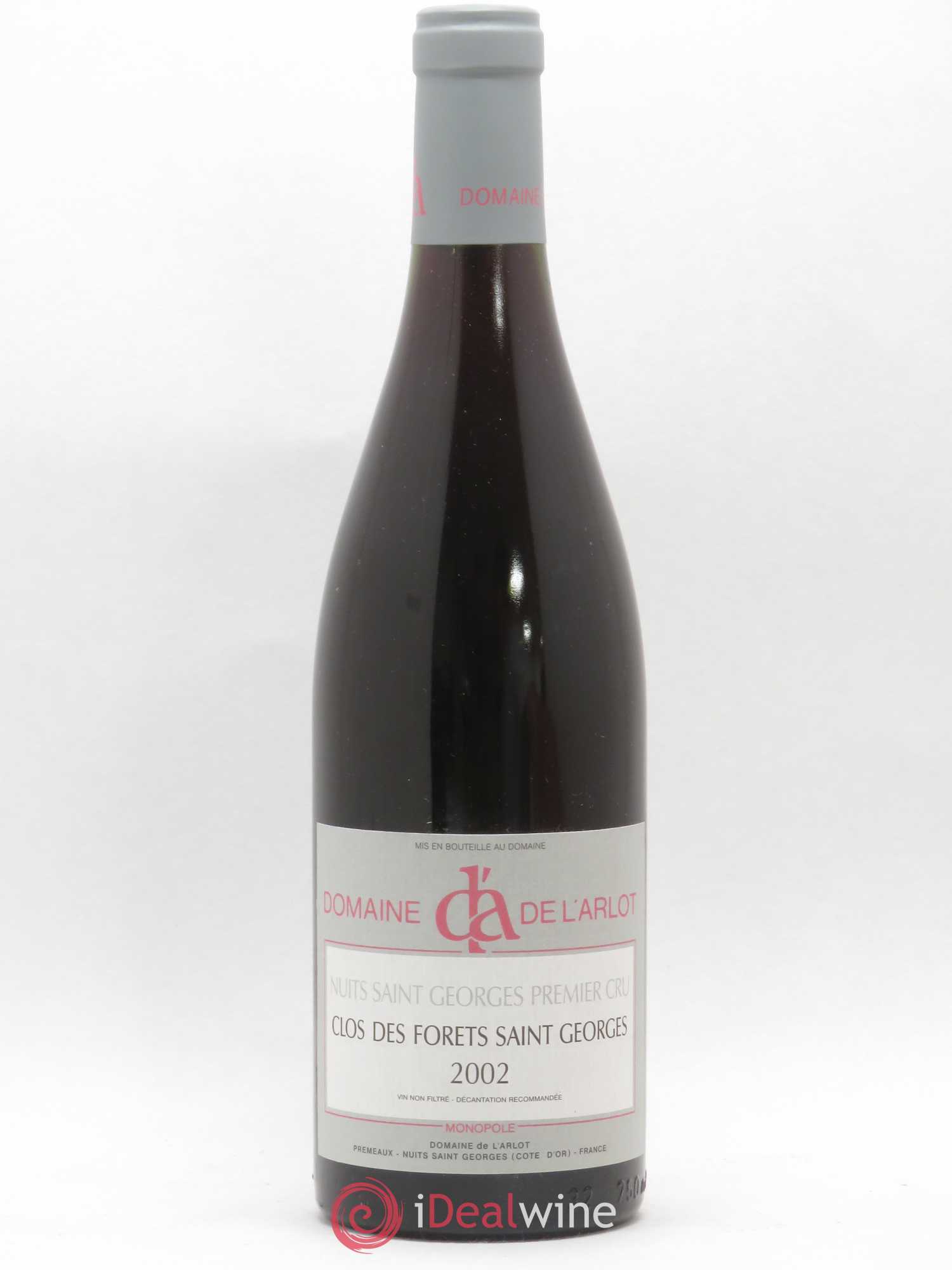 Nuits-Saint-Georges 1er Cru Clos des Forêts Saint-Georges Domaine de l'Arlot 2002 - Lot de 1 bouteille - 0
