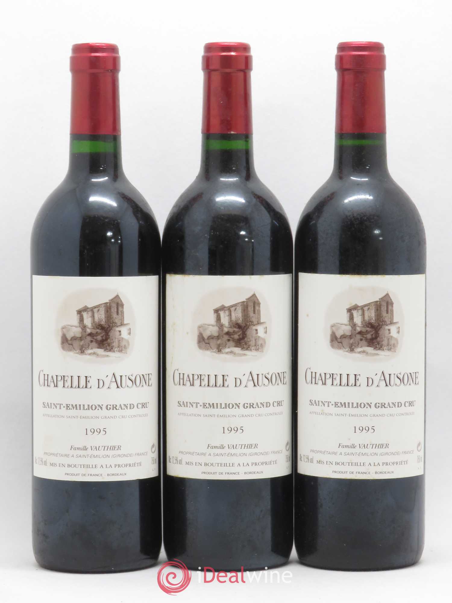 Chapelle d'Ausone Second Vin 1995 - Lot de 3 bouteilles - 0