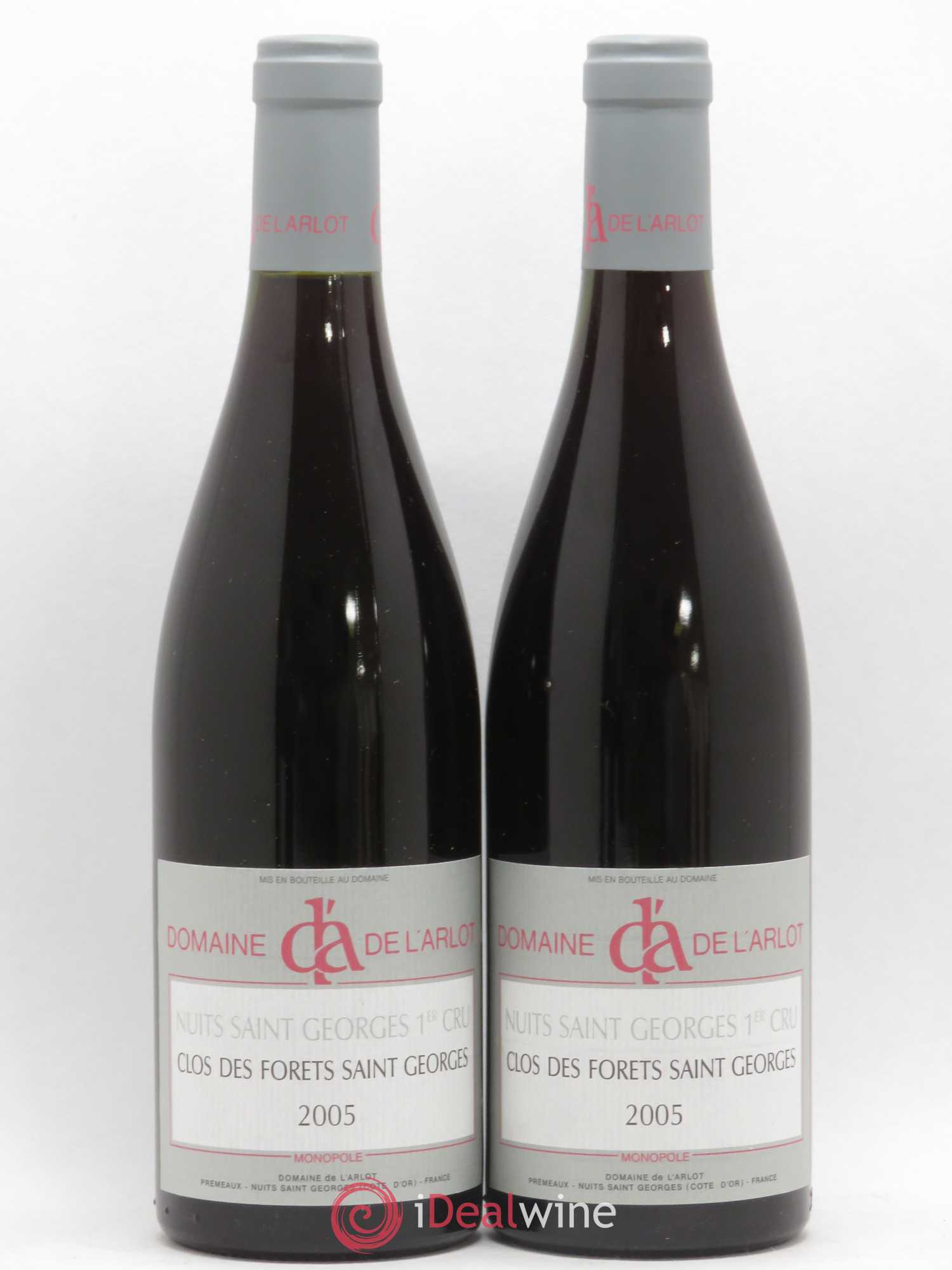 Nuits-Saint-Georges 1er Cru Clos des Forêts Saint-Georges Domaine de l'Arlot 2005 - Lot de 2 bouteilles - 0