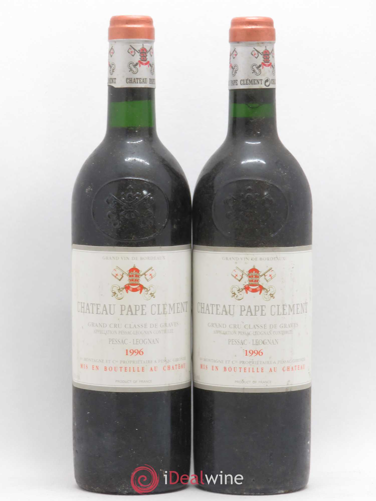 Château Pape Clément Cru Classé de Graves 1996 - Lot de 2 bouteilles - 0