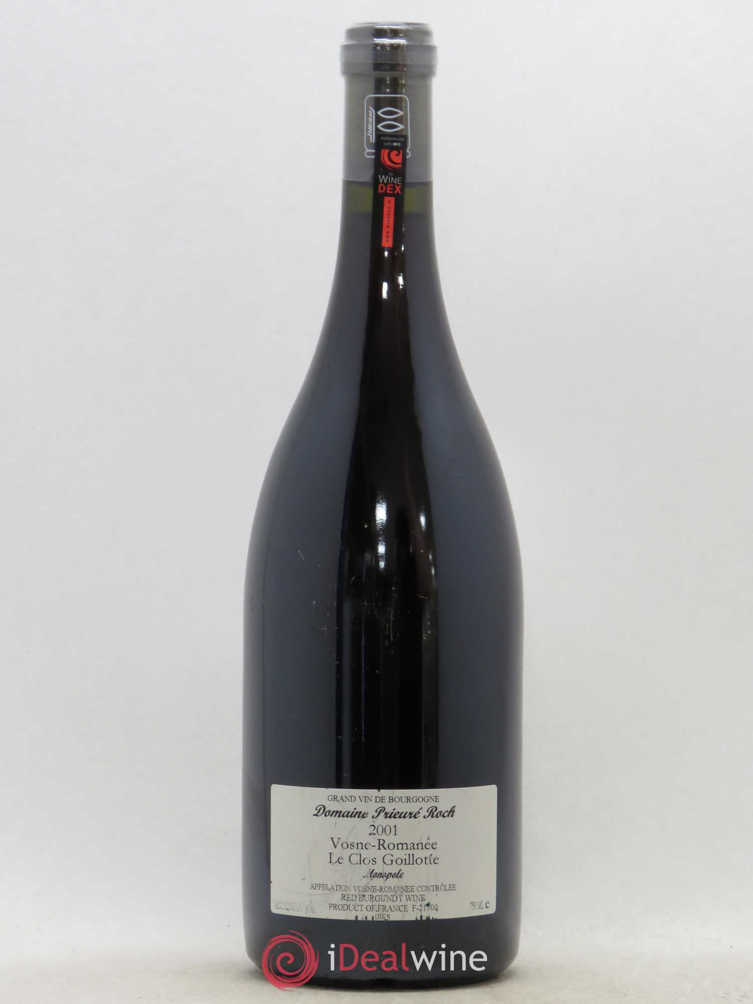 Vosne-Romanée Le Clos Goillotte Prieuré Roch 2001 - Lot de 1 bouteille - 1