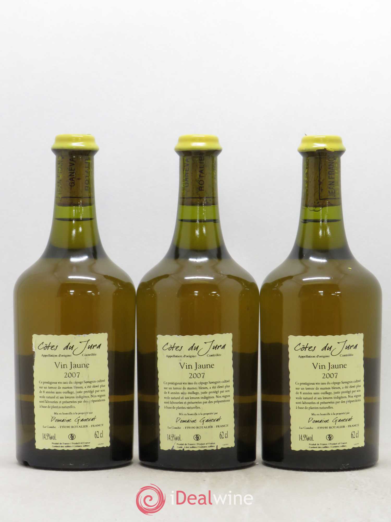 Côtes du Jura Vin Jaune Jean-François Ganevat (Domaine) 2007 - Lot de 3 bouteilles - 1