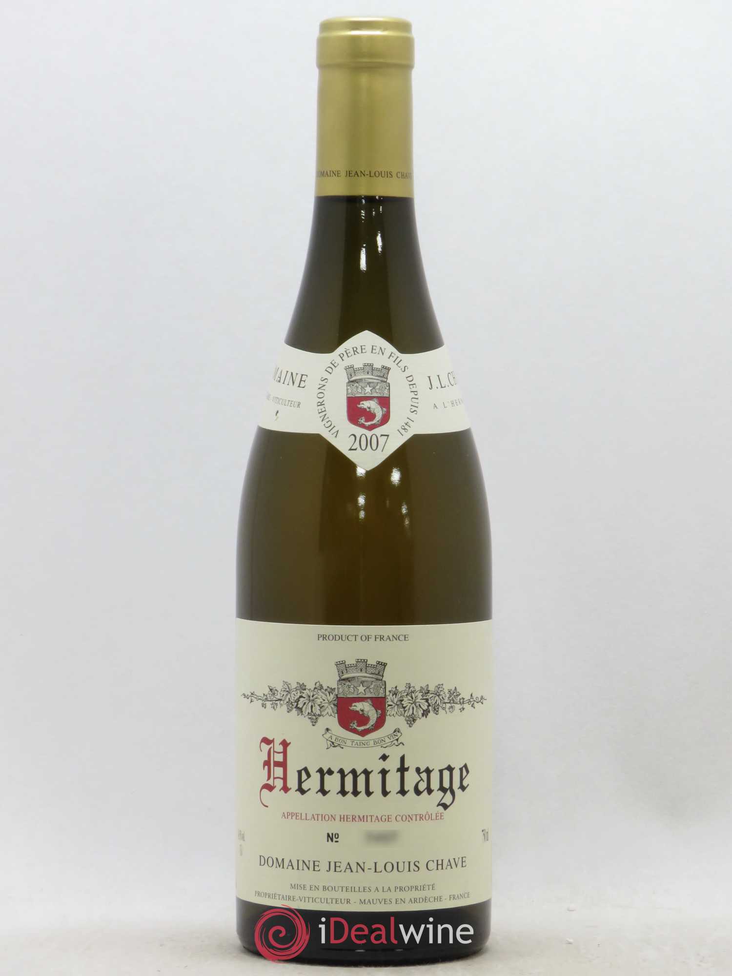 Hermitage Jean-Louis Chave 2007 - Lot de 1 bouteille - 0