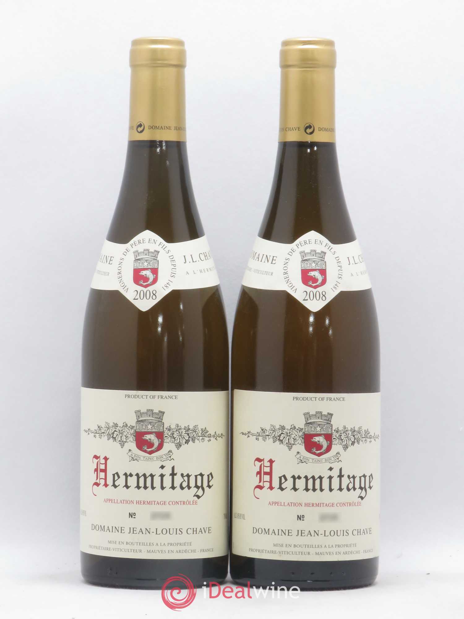 Hermitage Jean-Louis Chave 2008 - Lot de 2 bouteilles - 0
