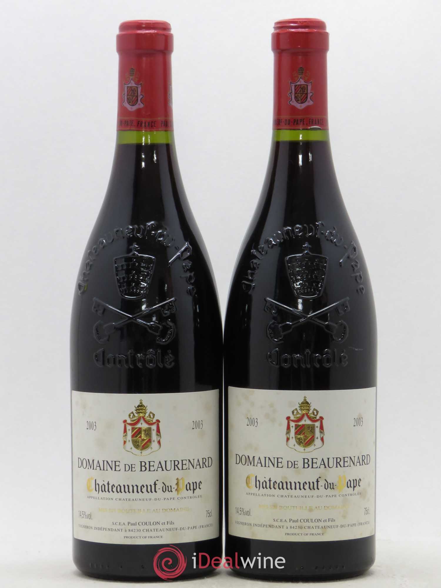 Châteauneuf-du-Pape Beaurenard (Domaine de) 2003 - Lot de 2 bouteilles - 0