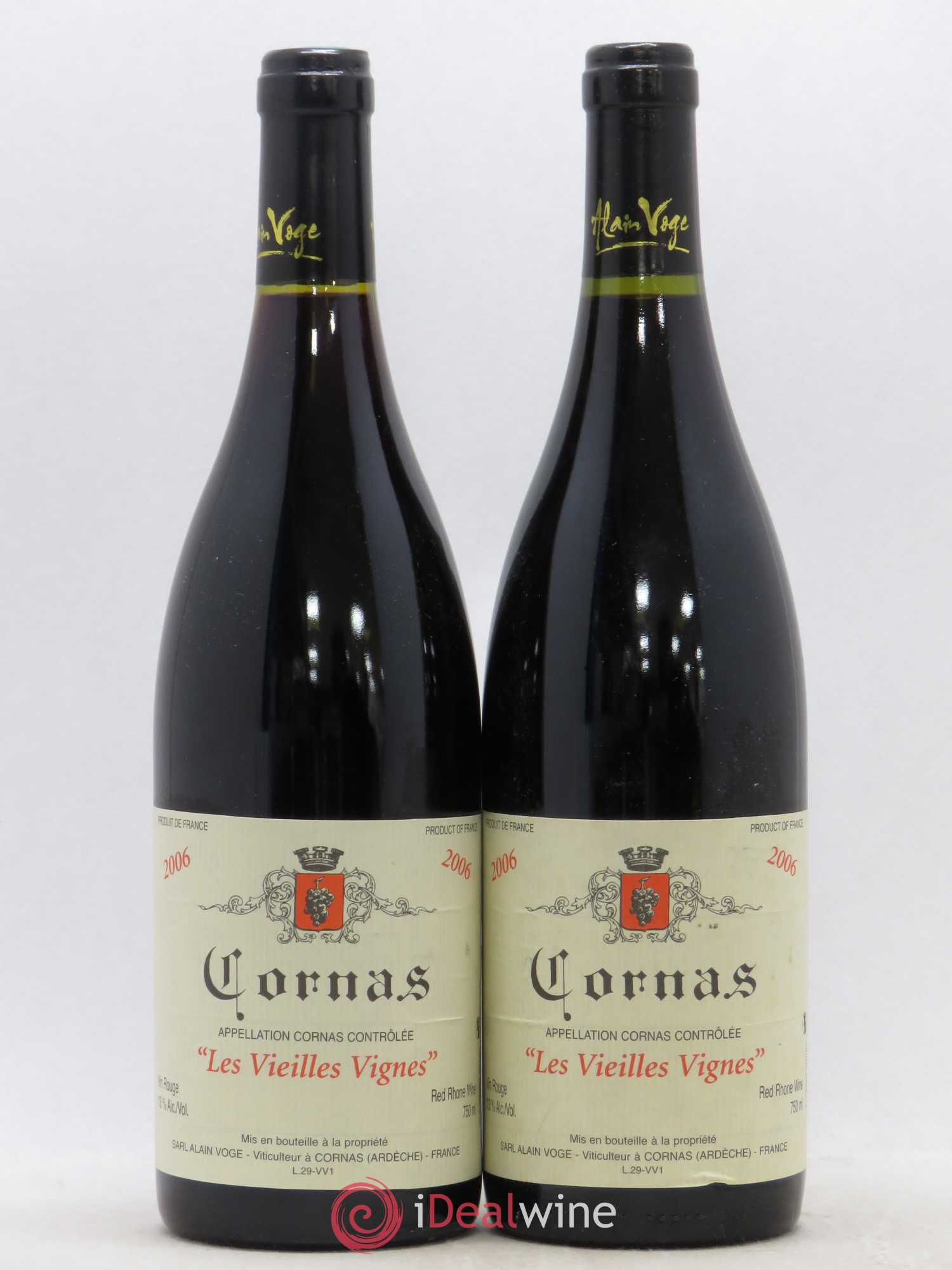 Cornas Les Vieilles Vignes Alain Voge (Domaine) 2006 - Lot de 2 bouteilles - 0