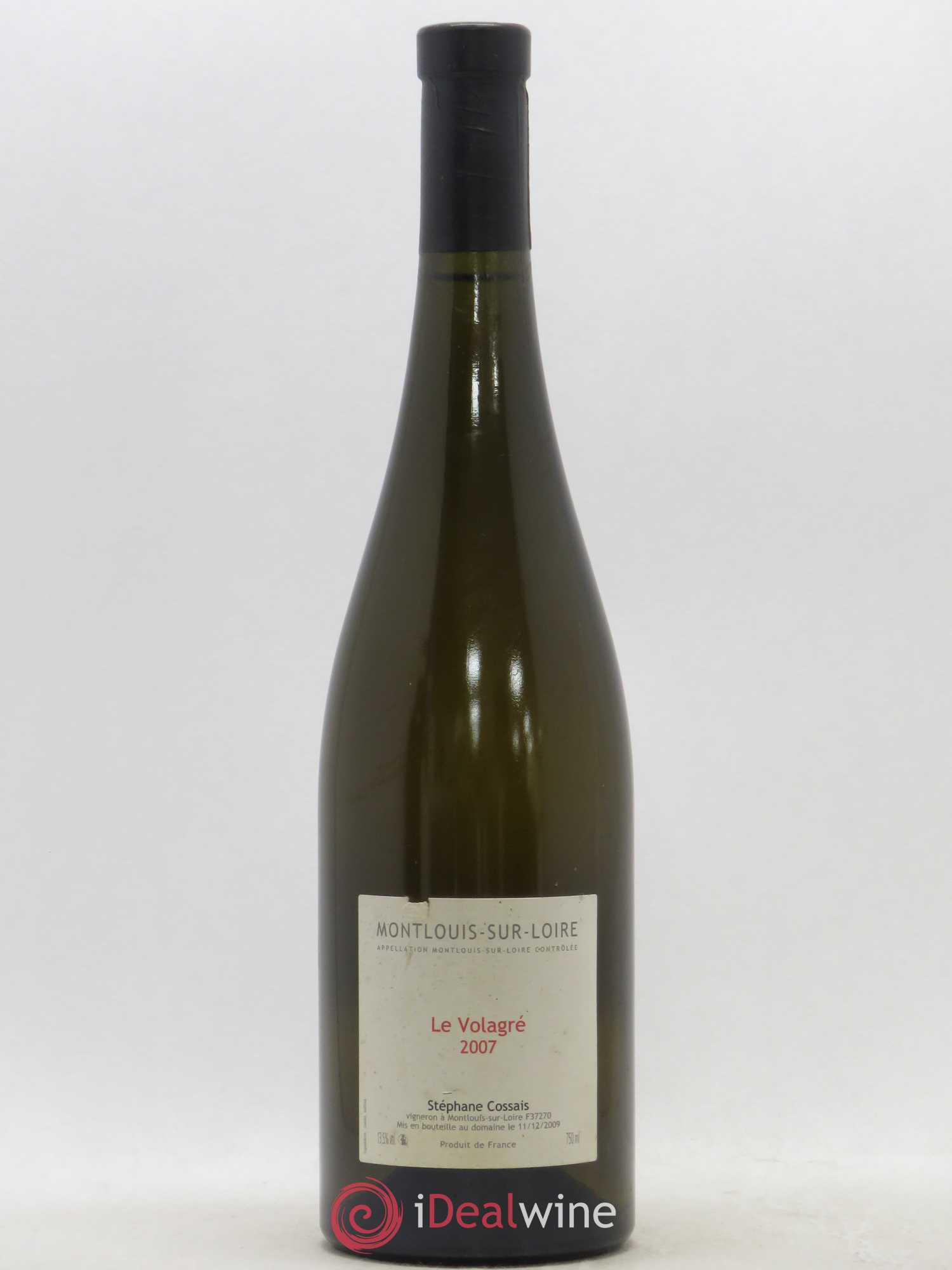 Montlouis-sur-Loire Le Volagré Stéphane Cossais 2007 - Lot de 1 bouteille - 0