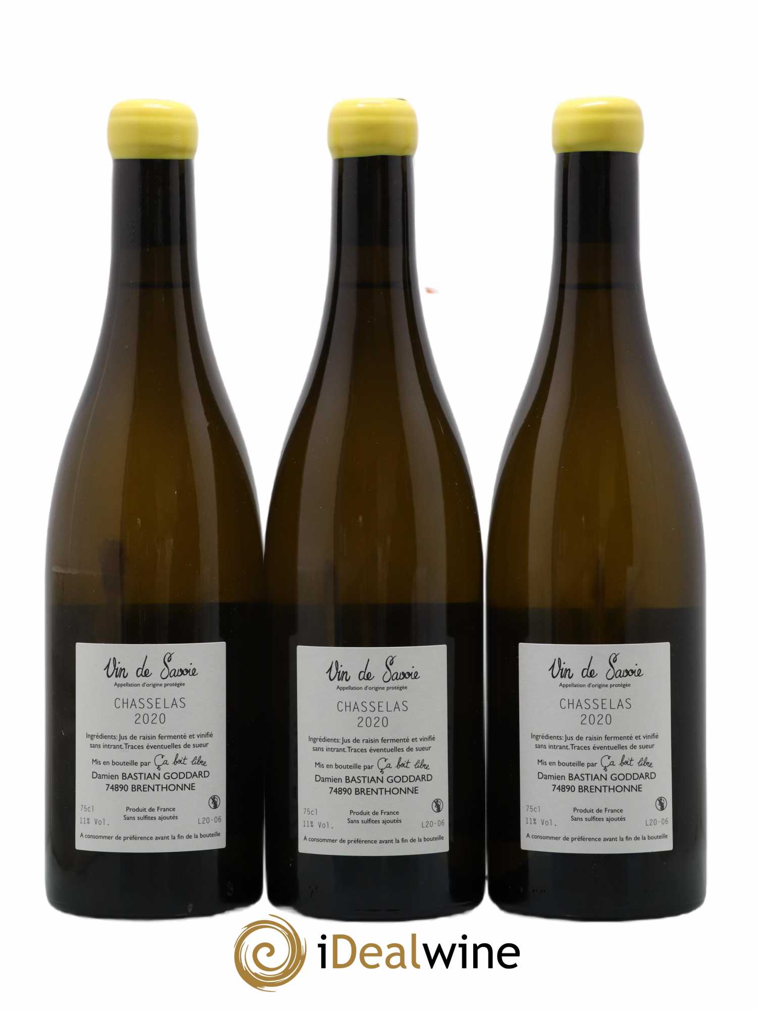 Vin de France Mont Blanc des Alpes Damien Bastian Goddard 2020 - Posten von 3 Flaschen - 1